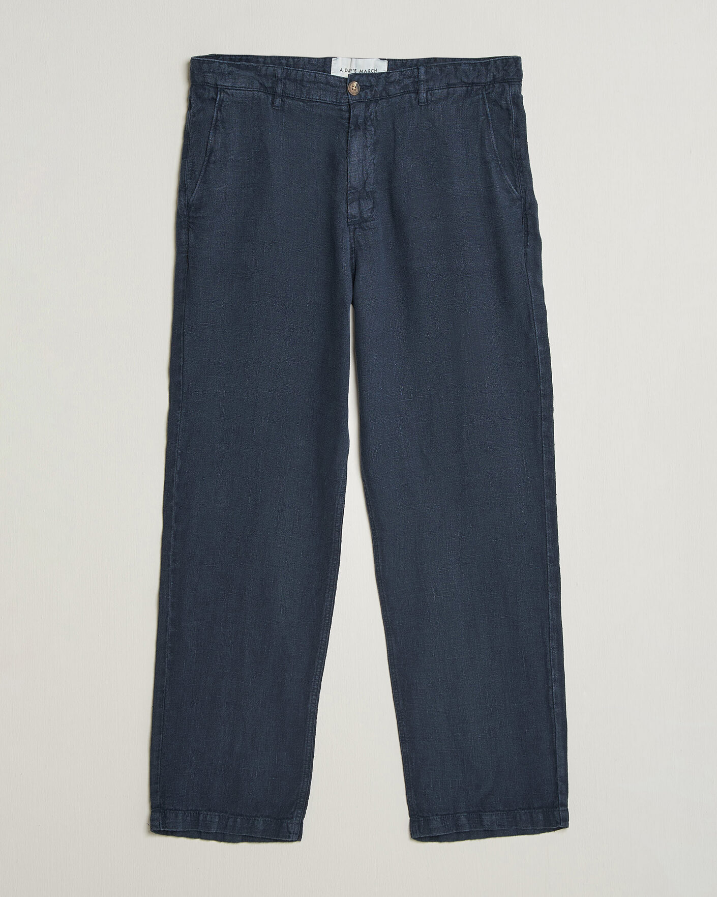 Men | Webshop news | A Day's March | Redwood Linen Trousers Navy