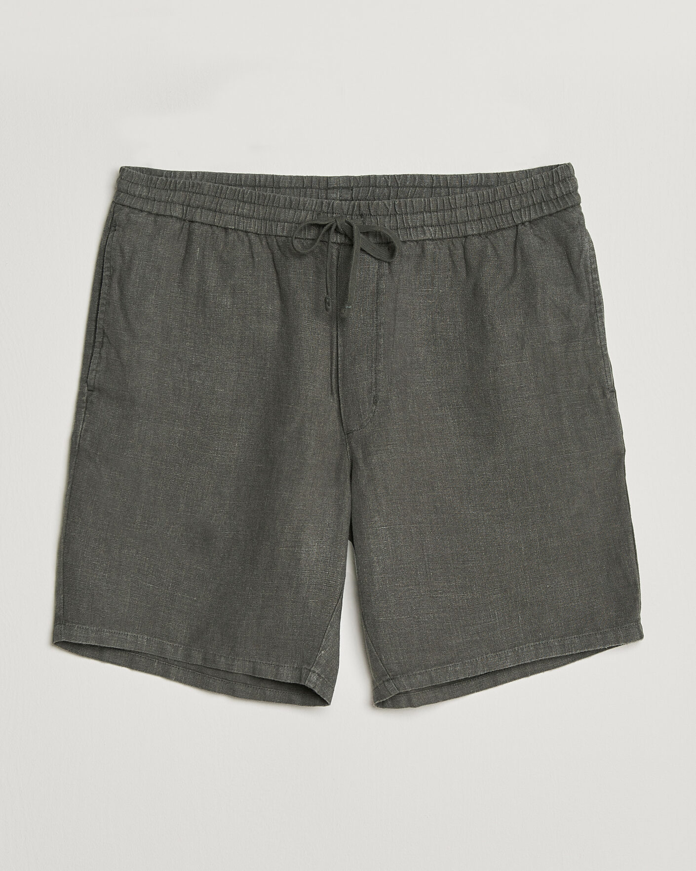 Men | Shorts | A Day's March | Ipu Linen Drawstring Shorts Olive