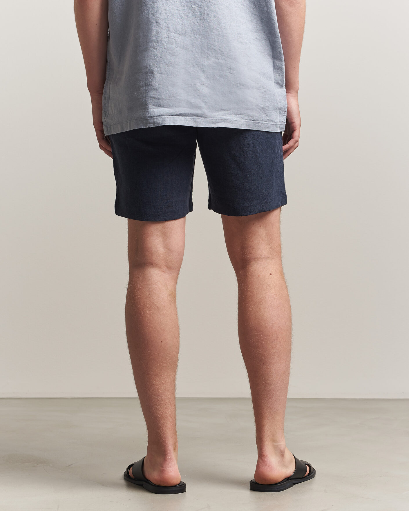 Men | Shorts | A Day's March | Luny Linen Shorts Navy
