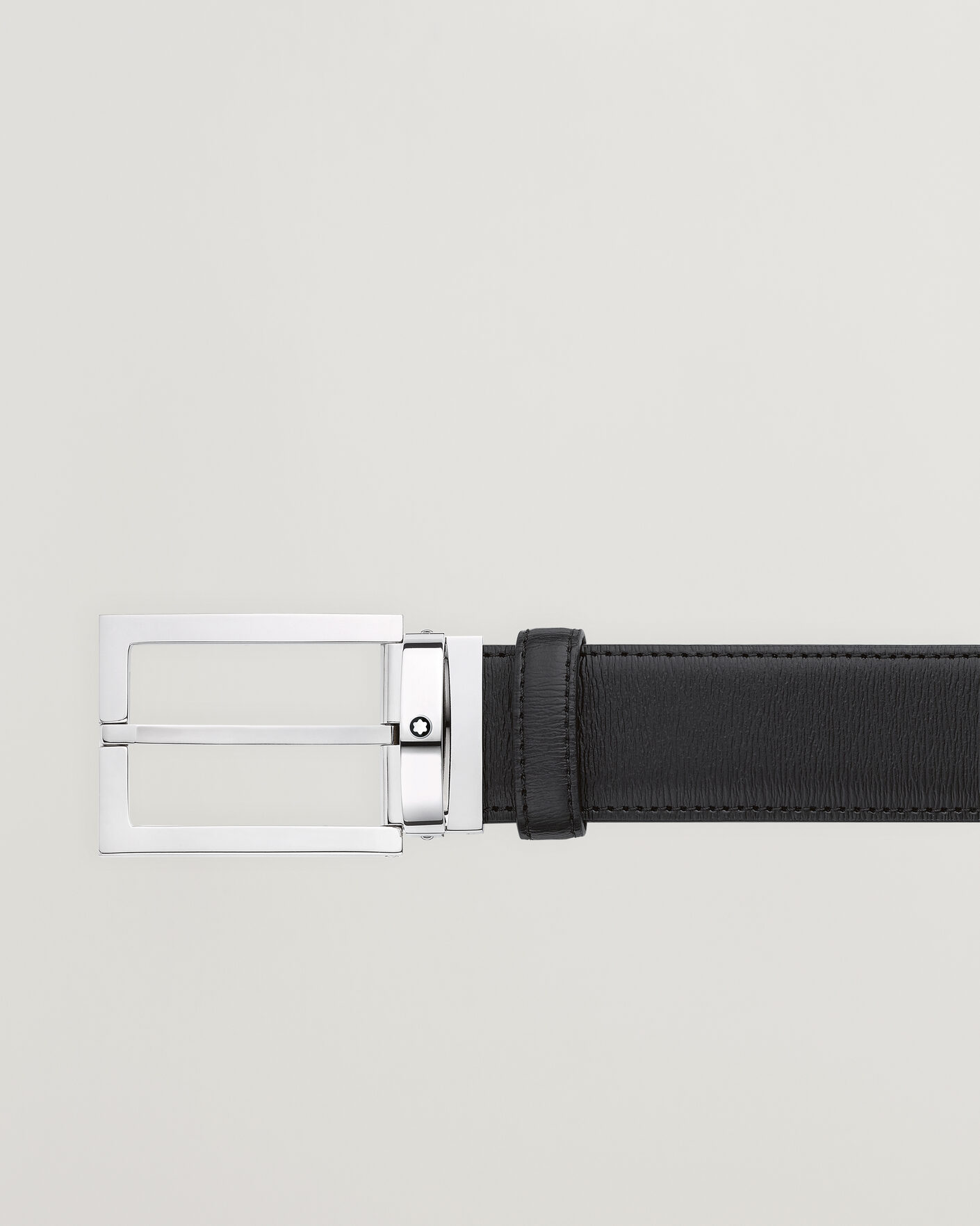 Men | Belts | Montblanc | Rectangular 35mm Leather Belt Black