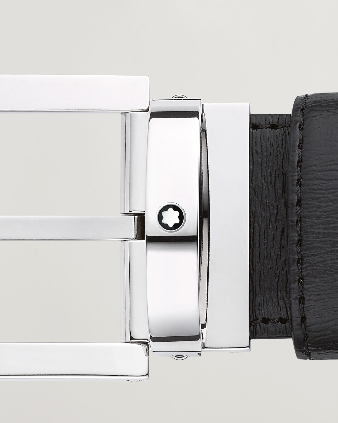 Men | Belts | Montblanc | Rectangular 35mm Leather Belt Black