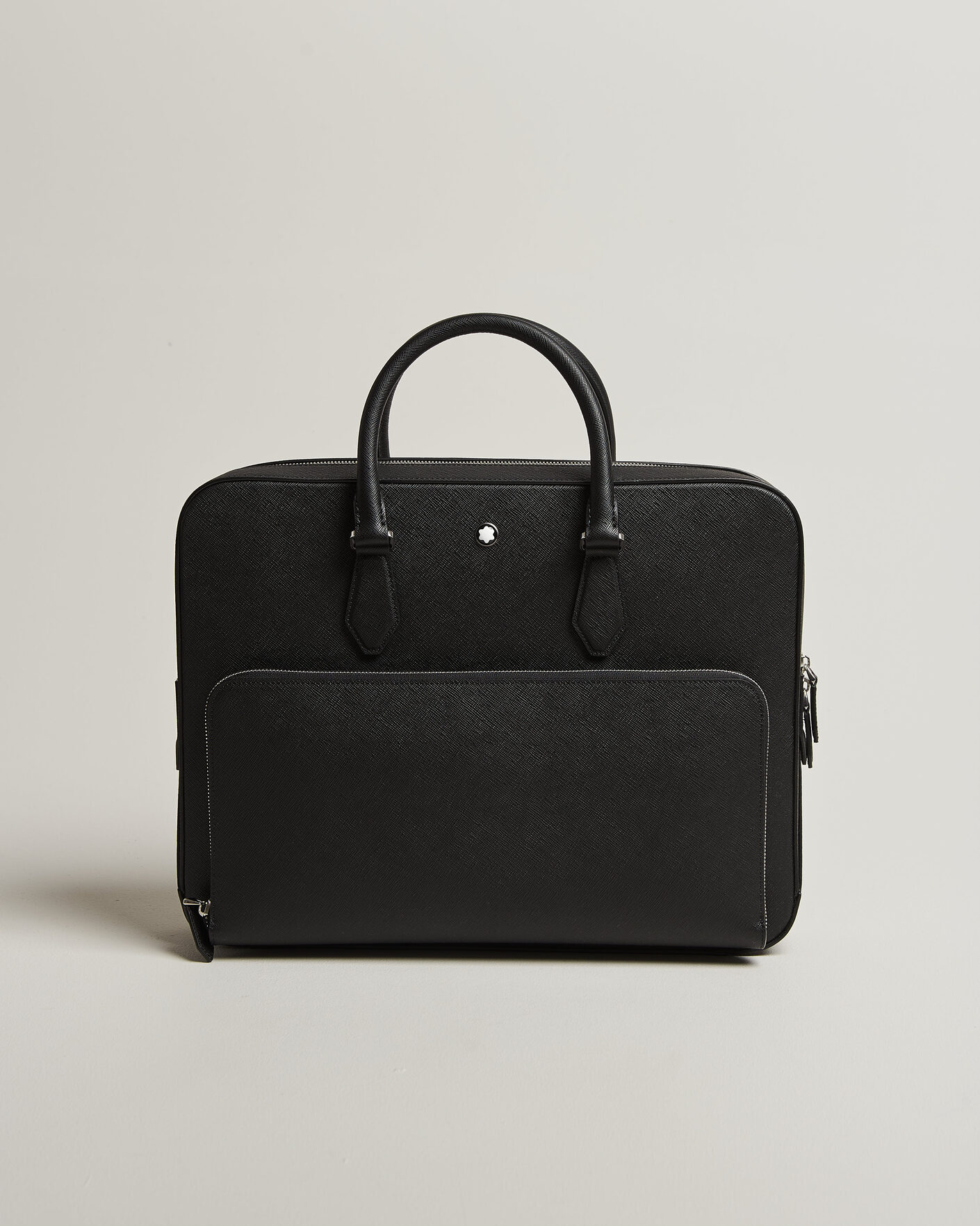 Men | Bags | Montblanc | Medium Sartorial Leather Briefcase with Pocket Black