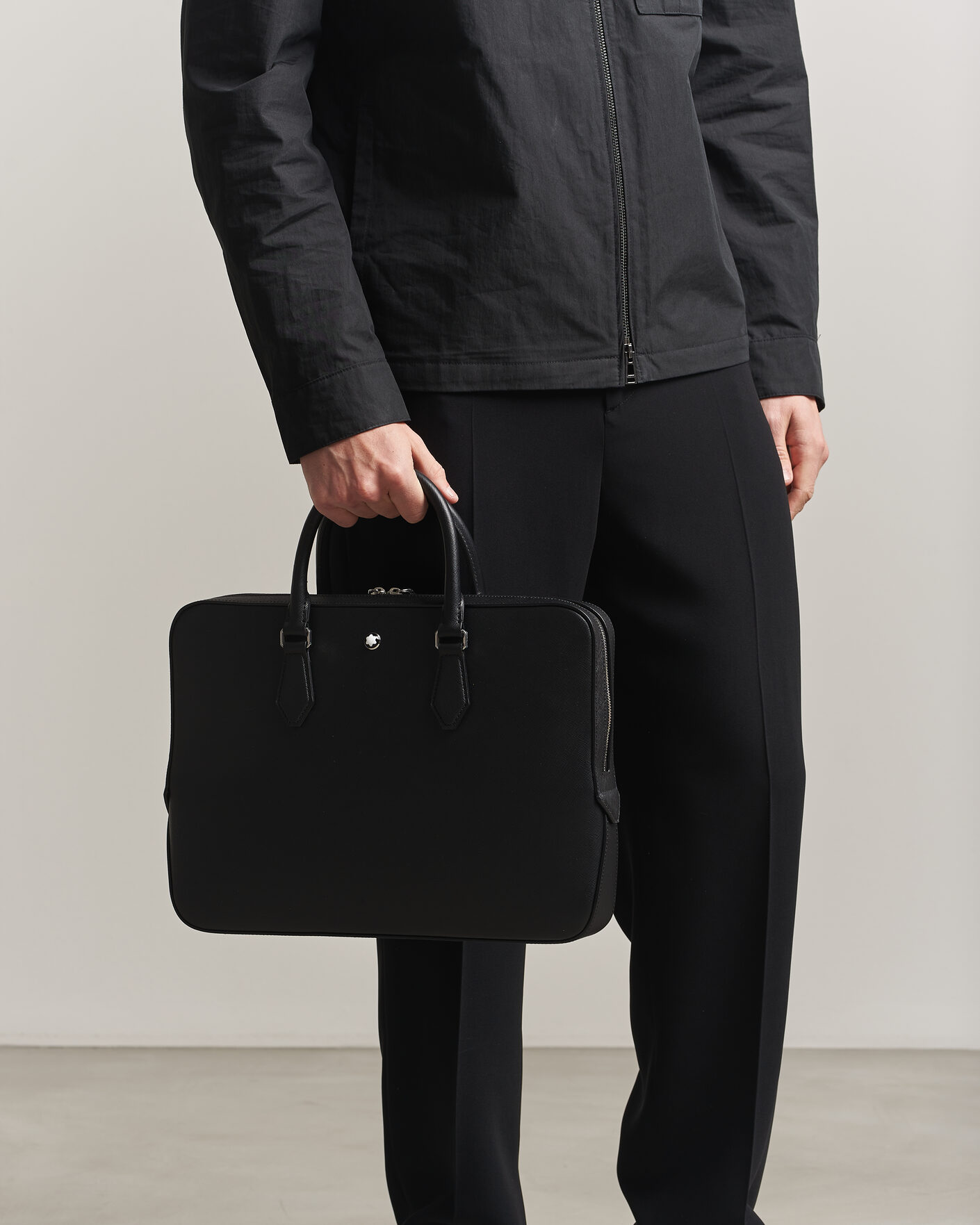 Men | Bags | Montblanc | Thin Sartorial Leather Briefcase Black