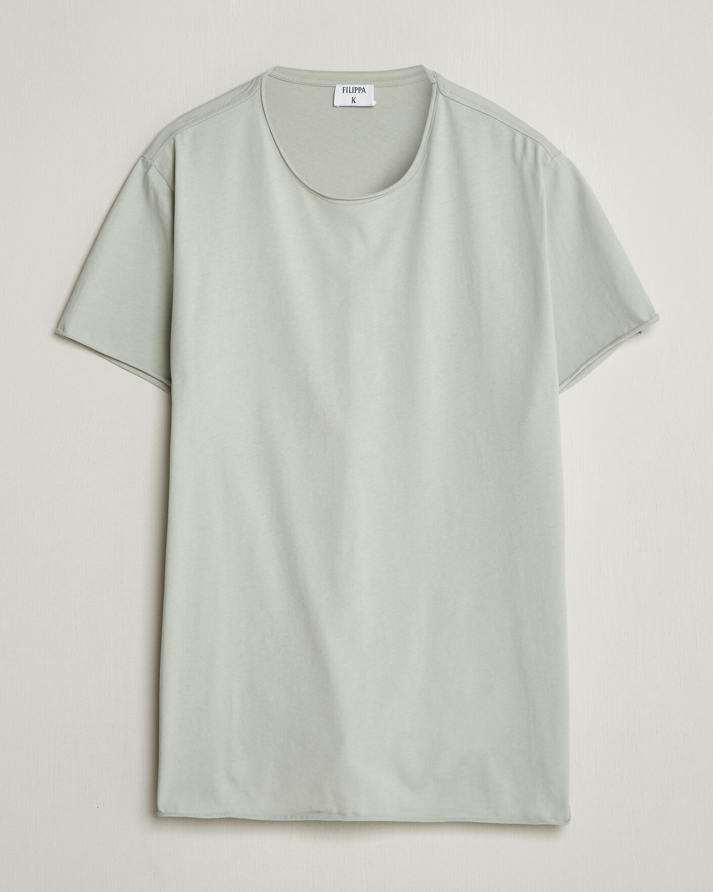 Men | T-Shirts | Filippa K | Roll Neck Crew Neck T-Shirt Silver Grey