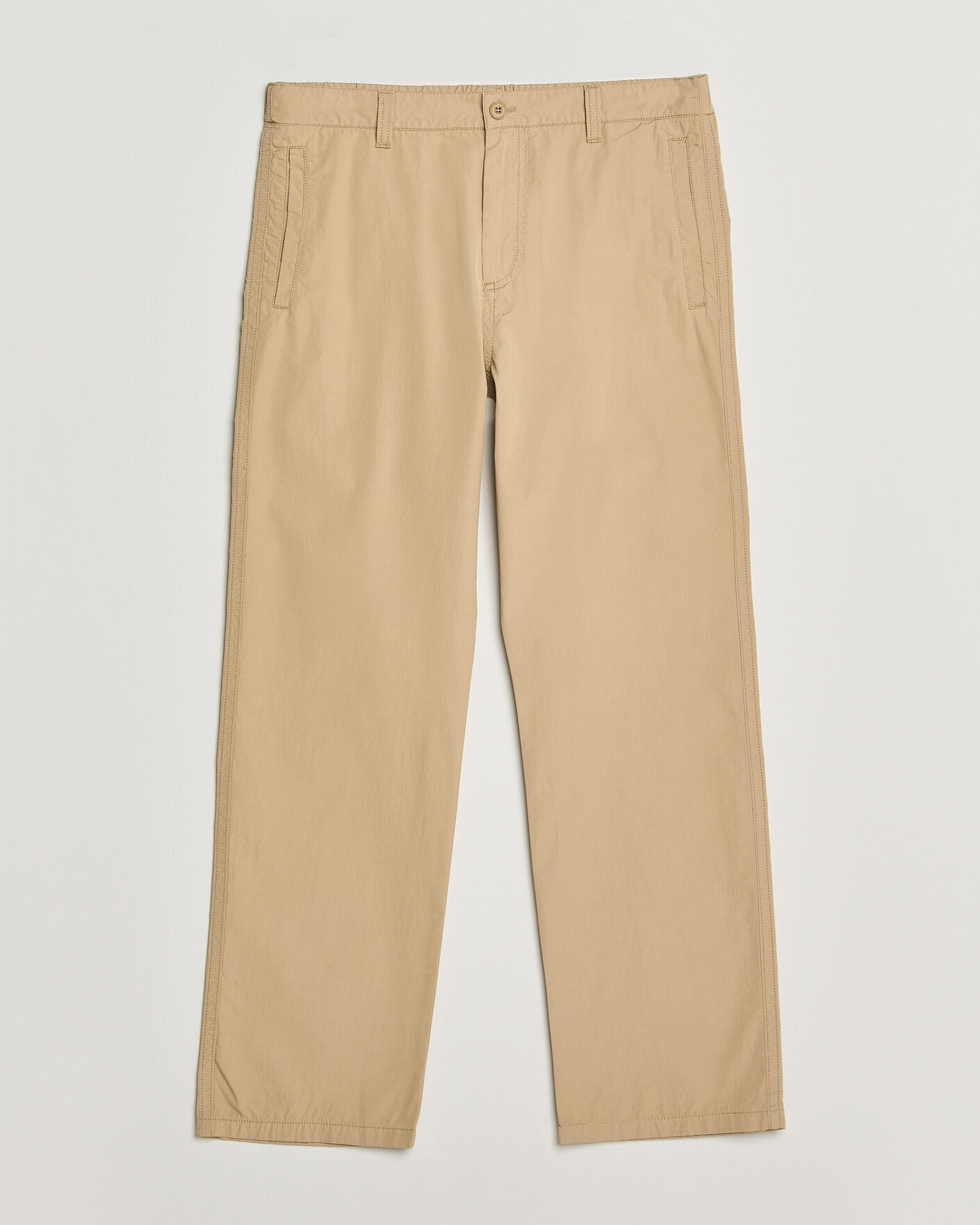 Men | Trousers | Filippa K | Flynn Washed Cotton Drawstring Trousers Canvas Beige