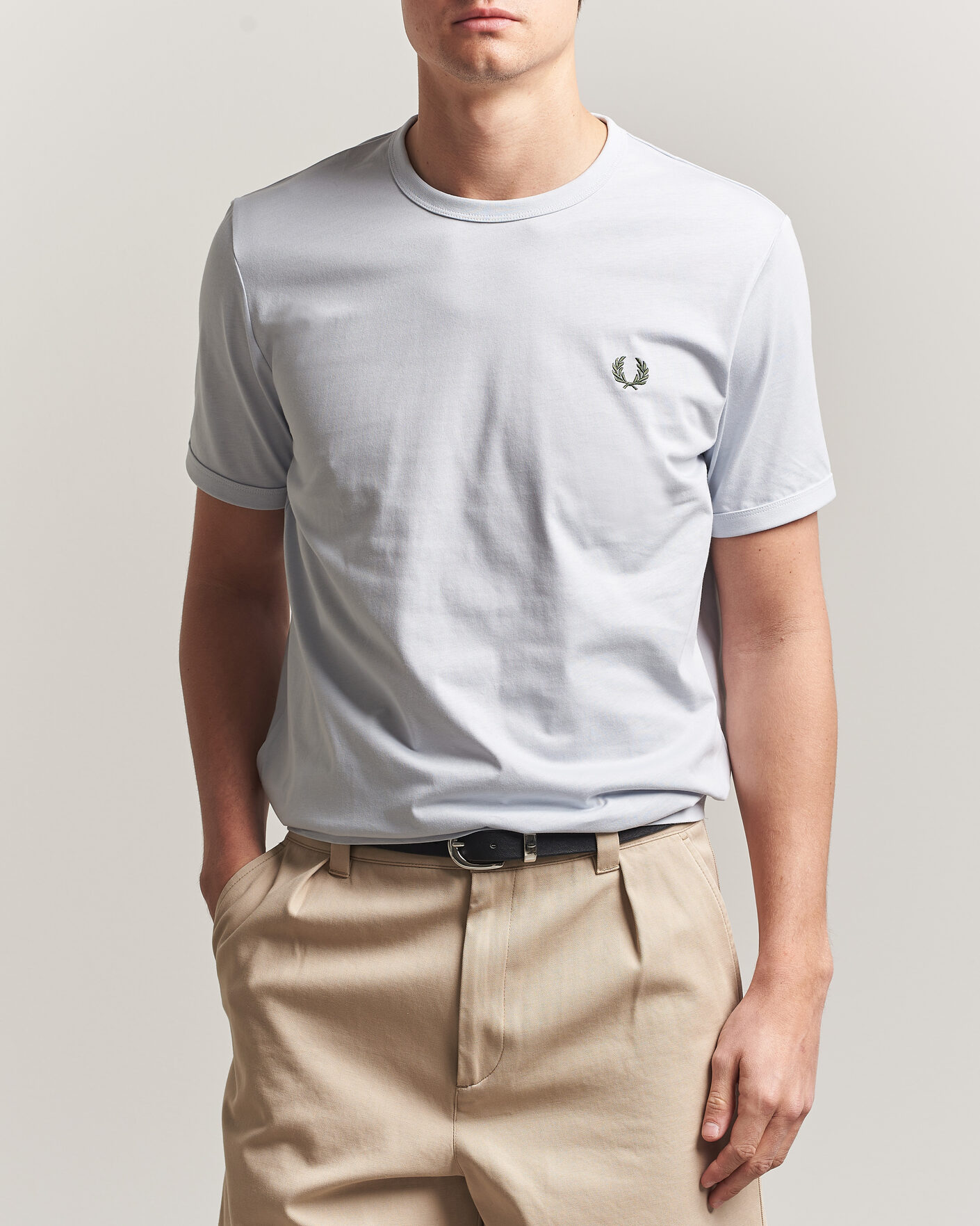 Men | T-Shirts | Fred Perry | Ringer T-Shirt Dusky Blue