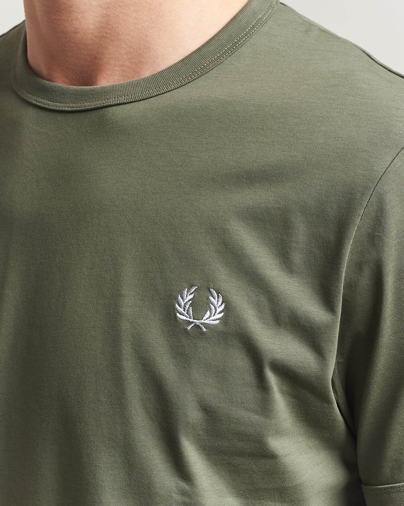 Men | T-Shirts | Fred Perry | Ringer T-Shirt Laurel Wreath Green