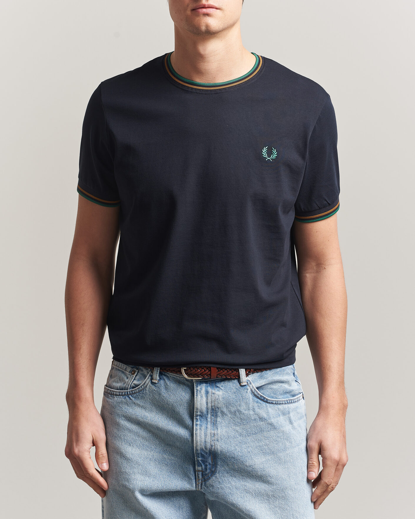 Men | T-Shirts | Fred Perry | Twin Tipped T-Shirt Navy