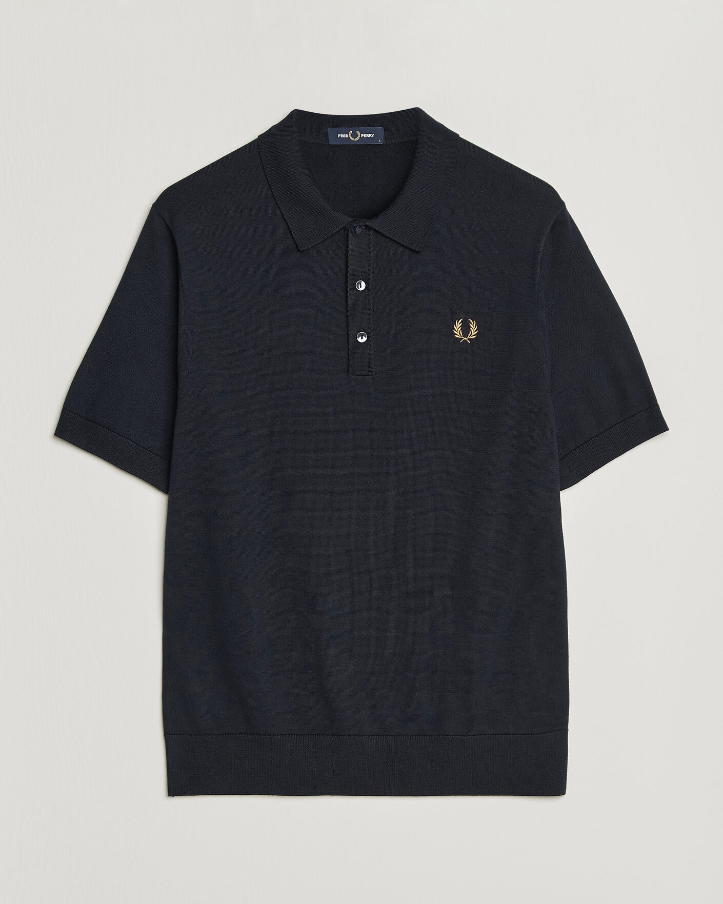 Men | Polo Shirts | Fred Perry | Cotton Knitted Polo Navy
