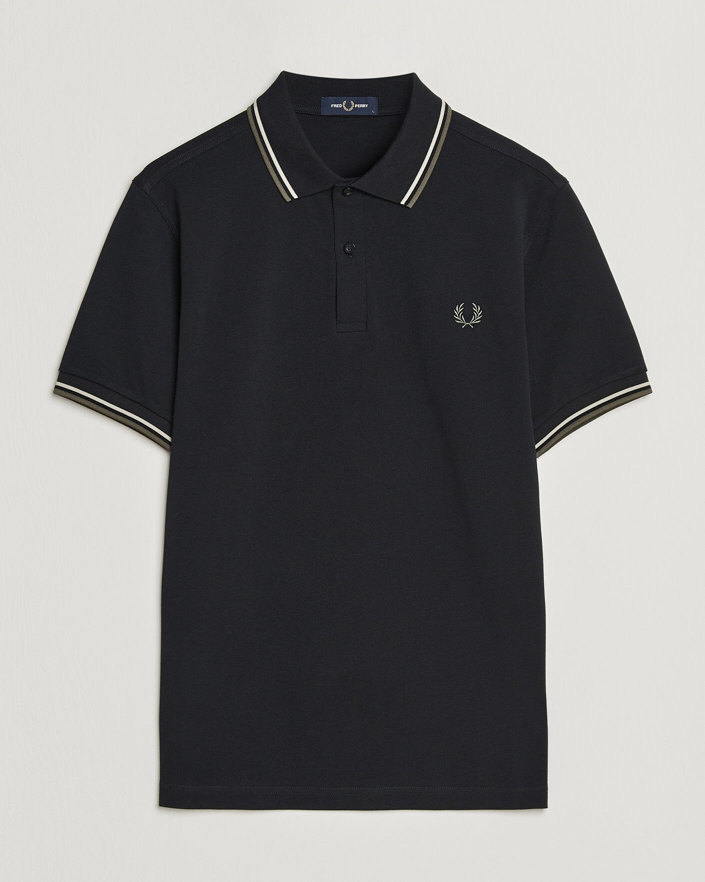 Men | Polo Shirts | Fred Perry | Twin Tipped Polo Shirt Black