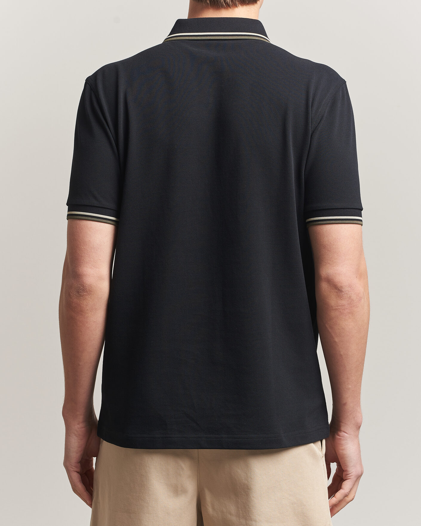 Men | Polo Shirts | Fred Perry | Twin Tipped Polo Shirt Black