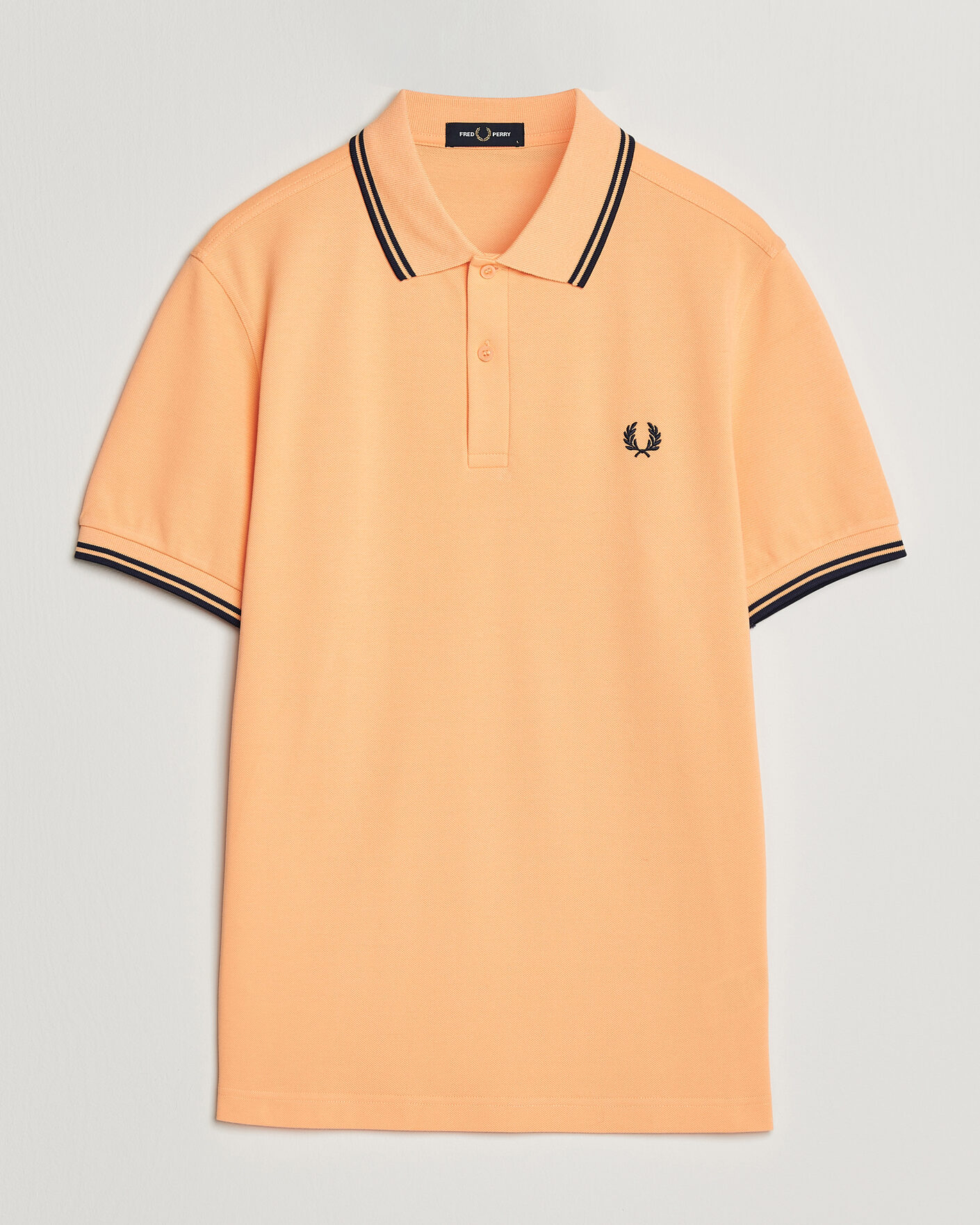 Men | Polo Shirts | Fred Perry | Twin Tipped Polo Shirt Peach
