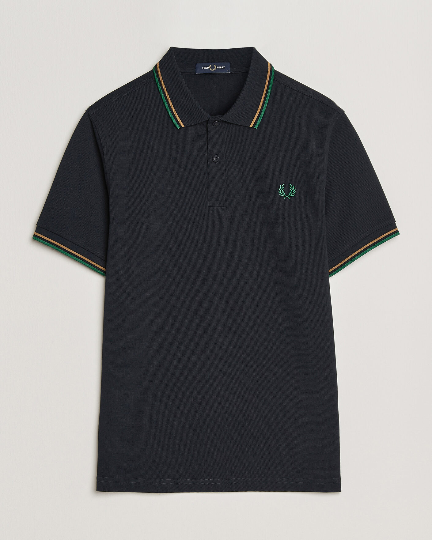 Fred Perry Twin Tipped Polo Shirt Navy at CareOfCarl.com