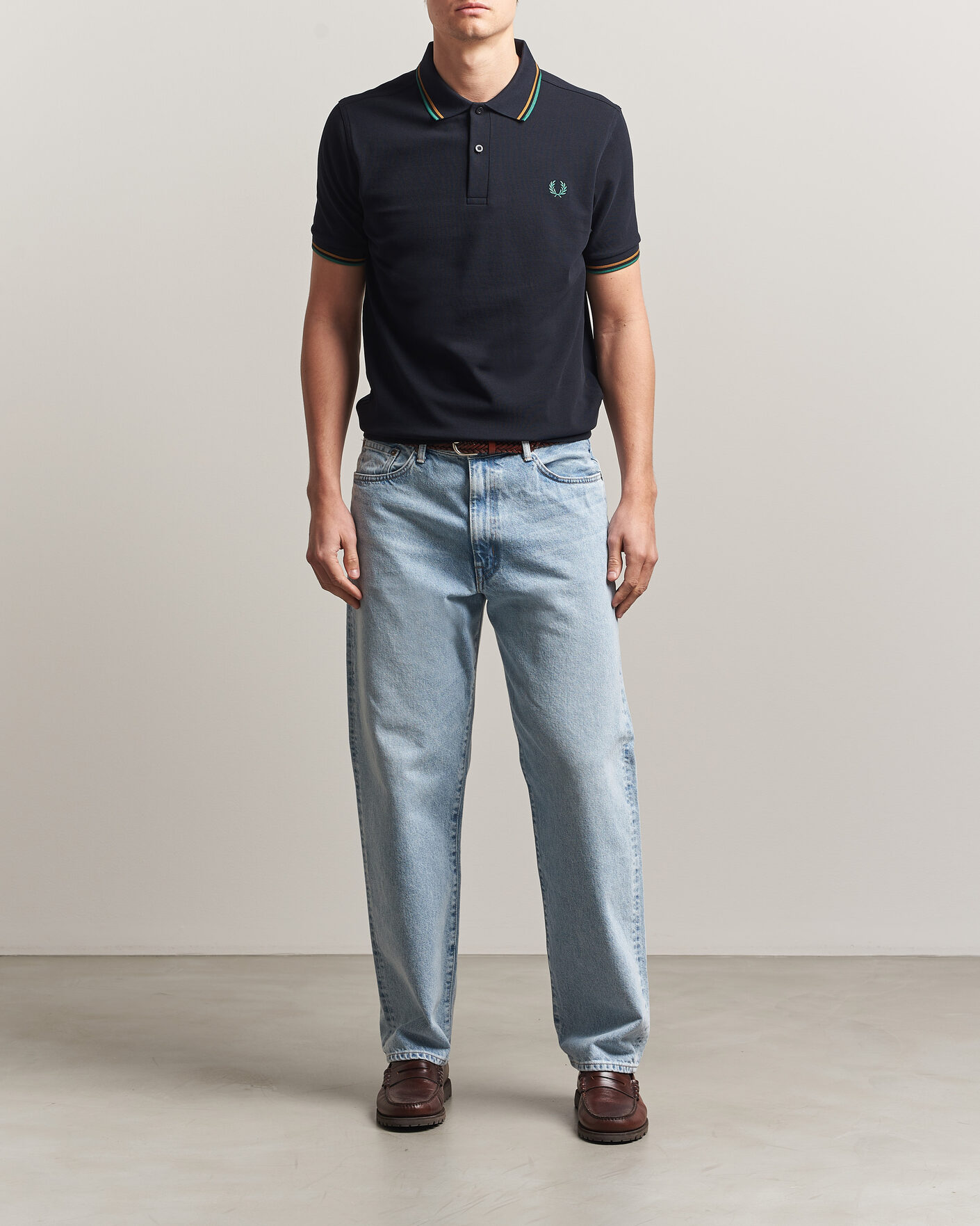 Men | Polo Shirts | Fred Perry | Twin Tipped Polo Shirt Navy