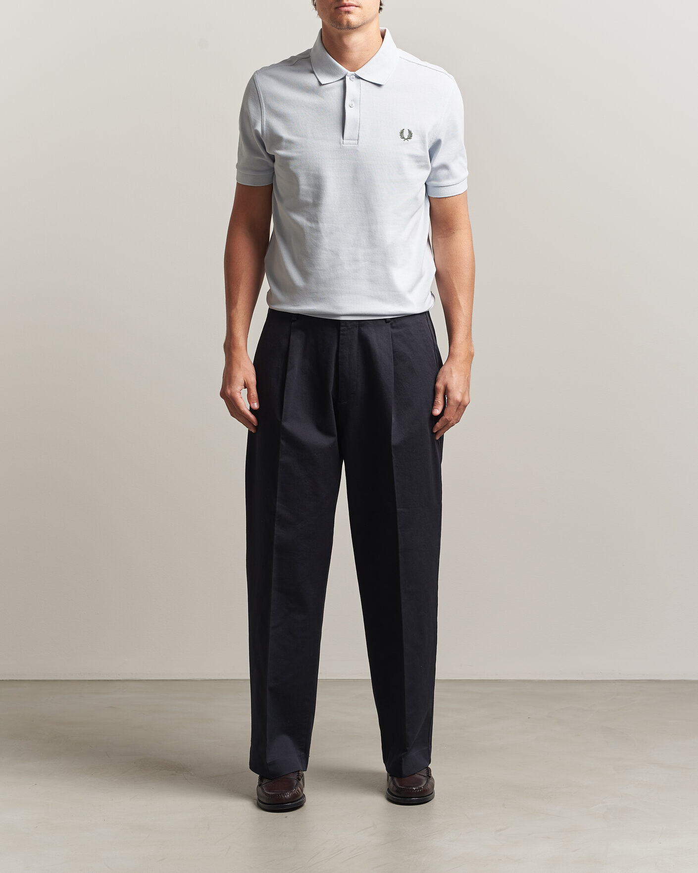 Men | Polo Shirts | Fred Perry | Plain Polo Shirt Dusty Blue
