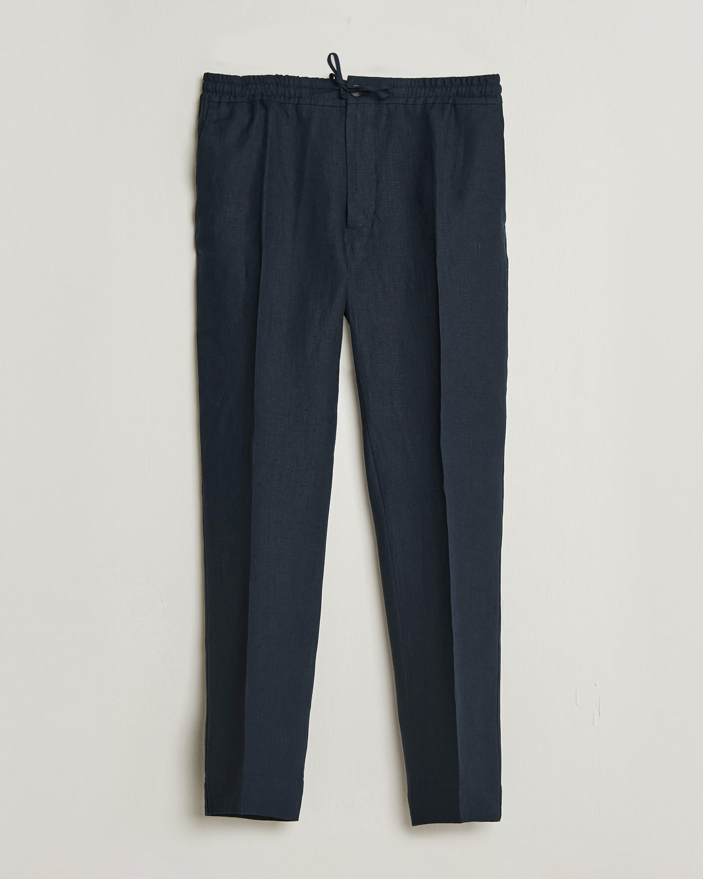 Men | Trousers | J.Lindeberg | Soren Drape Linen Pants Navy