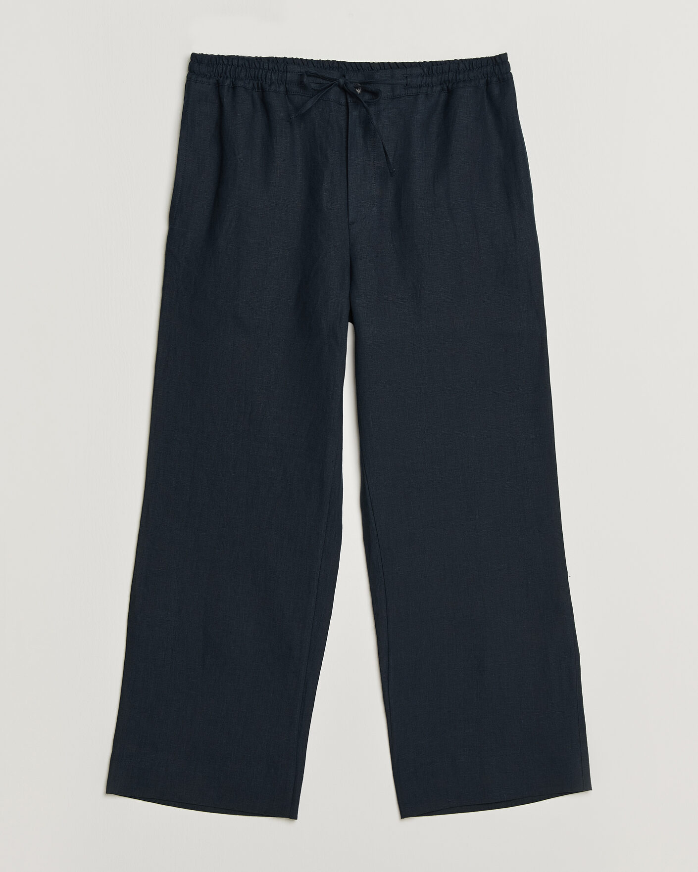 Men | Trousers | J.Lindeberg | Noah Drape Linen Pants Navy