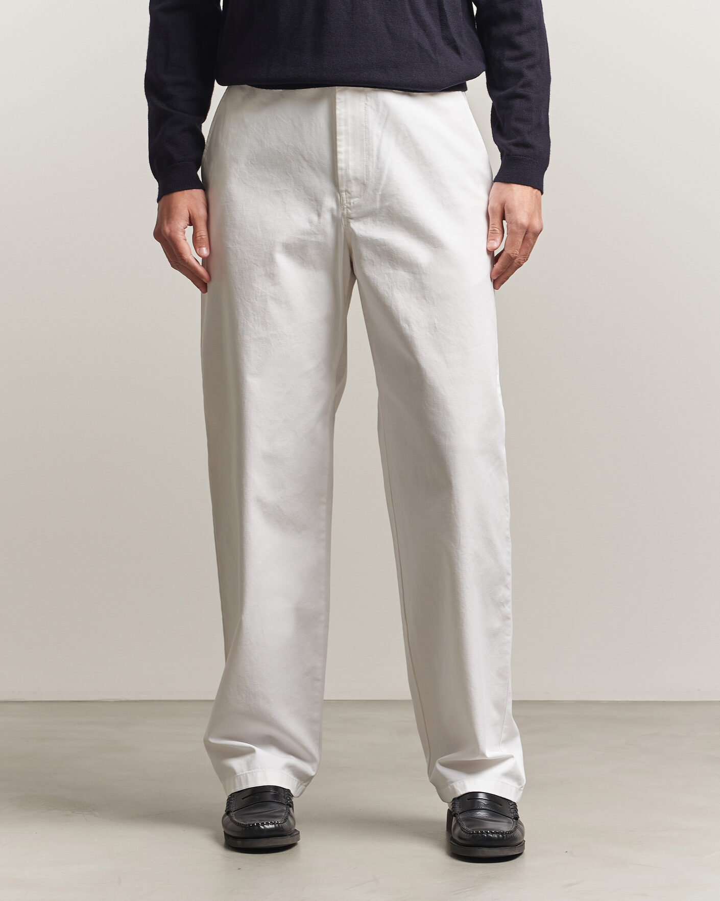 Men | Trousers | J.Lindeberg | Devyn Cotton Twill Pants White