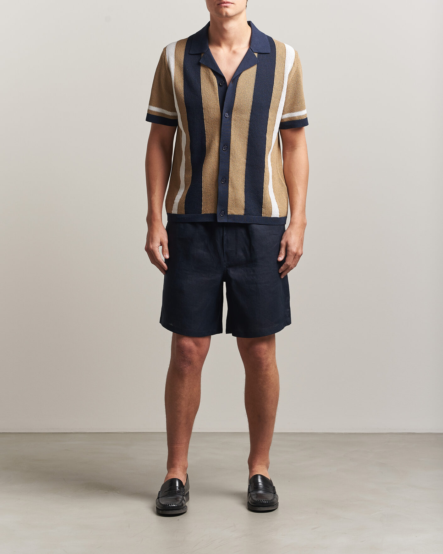 Men | Shirts | J.Lindeberg | Remus Knitted Resort Shirt Kelp