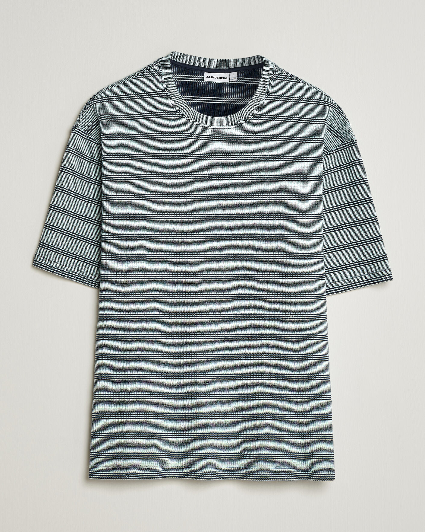 Men | T-Shirts | J.Lindeberg | Jose Jacquard T-Shirt Estate Blue