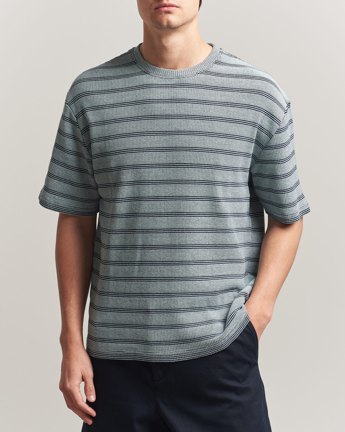 J.Lindeberg Jose Jacquard T-Shirt Estate Blue at CareOfCarl.com