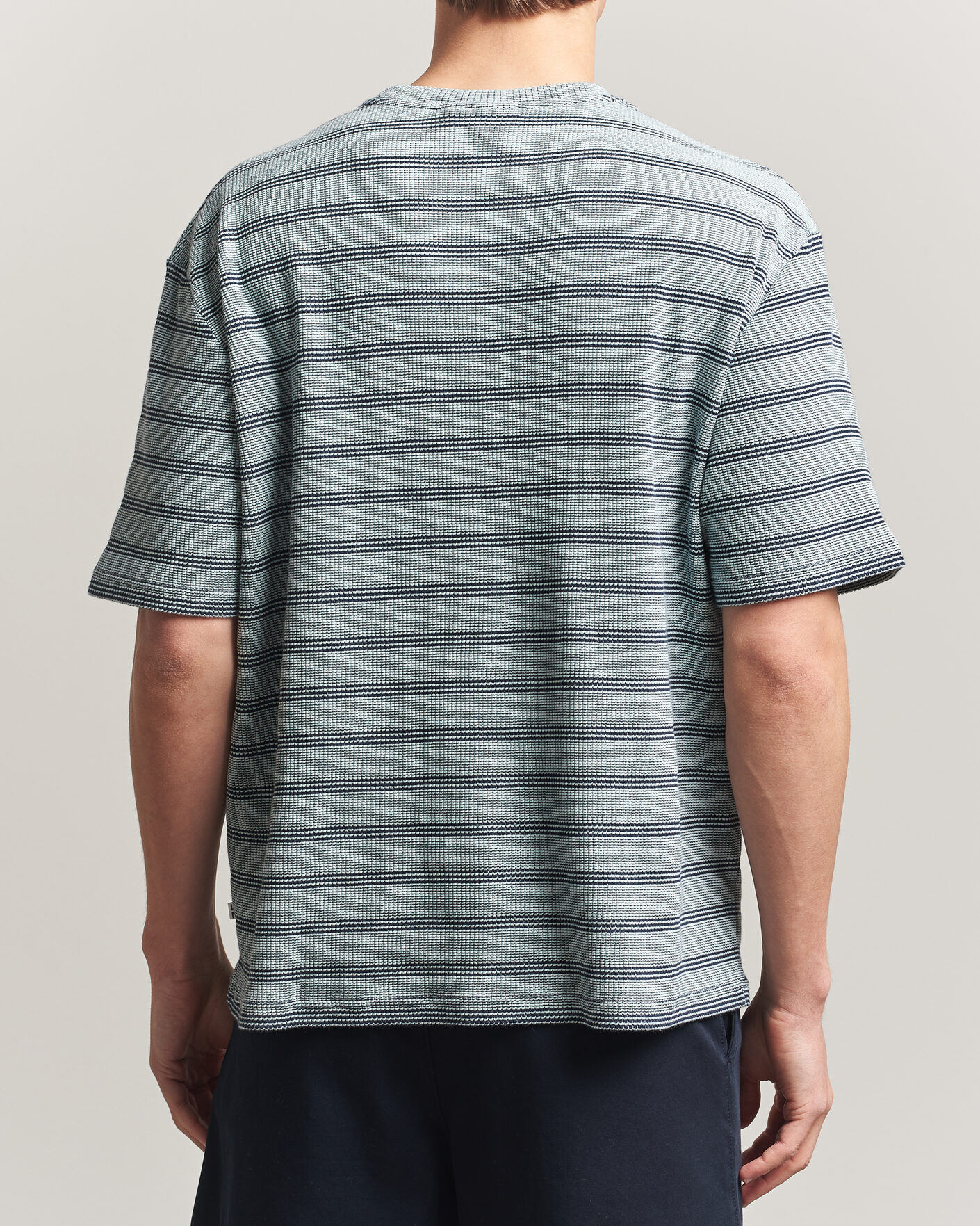 Men | T-Shirts | J.Lindeberg | Jose Jacquard T-Shirt Estate Blue