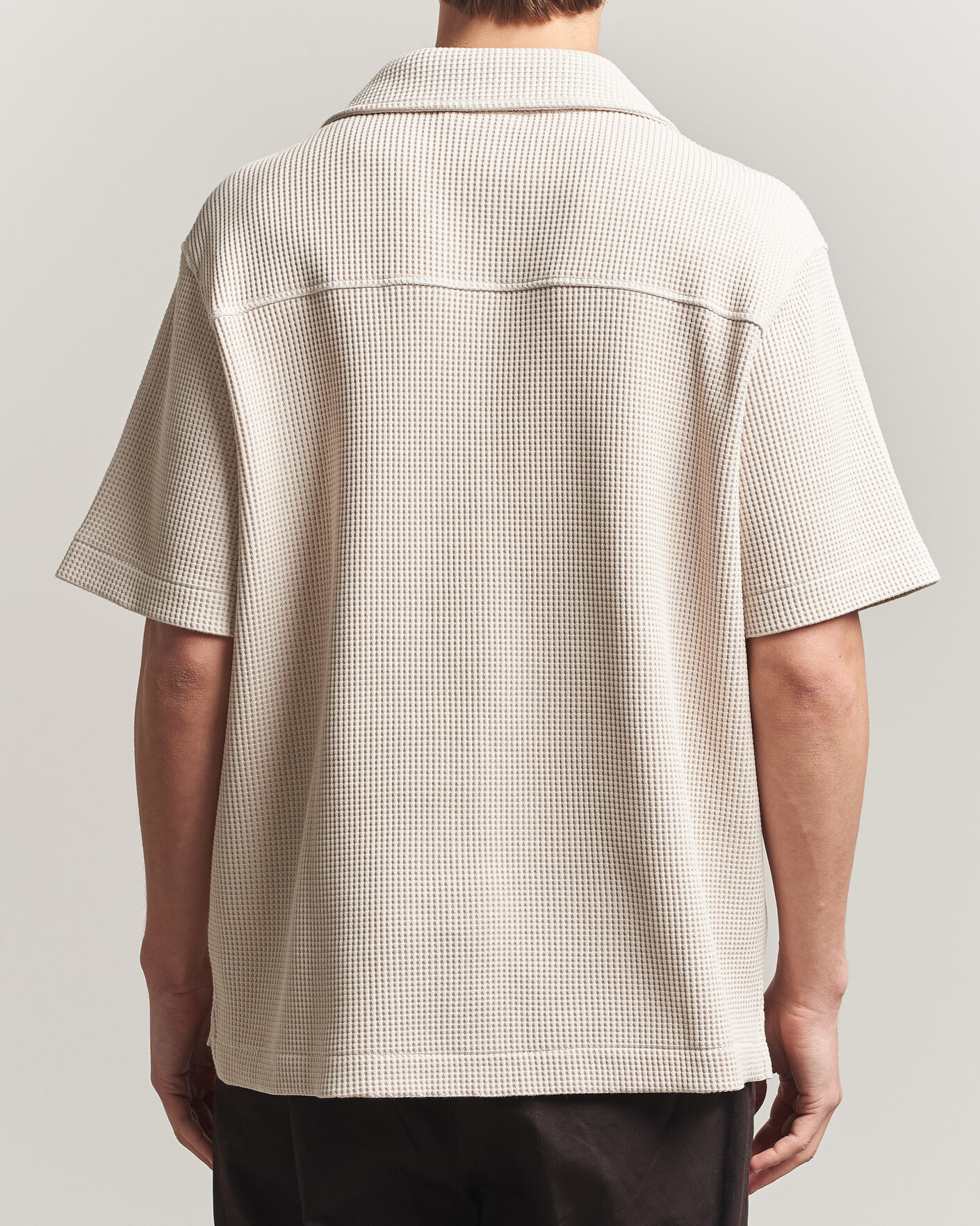 Men | Shirts | J.Lindeberg | Theron Waffle Resort Shirt Moonbeam