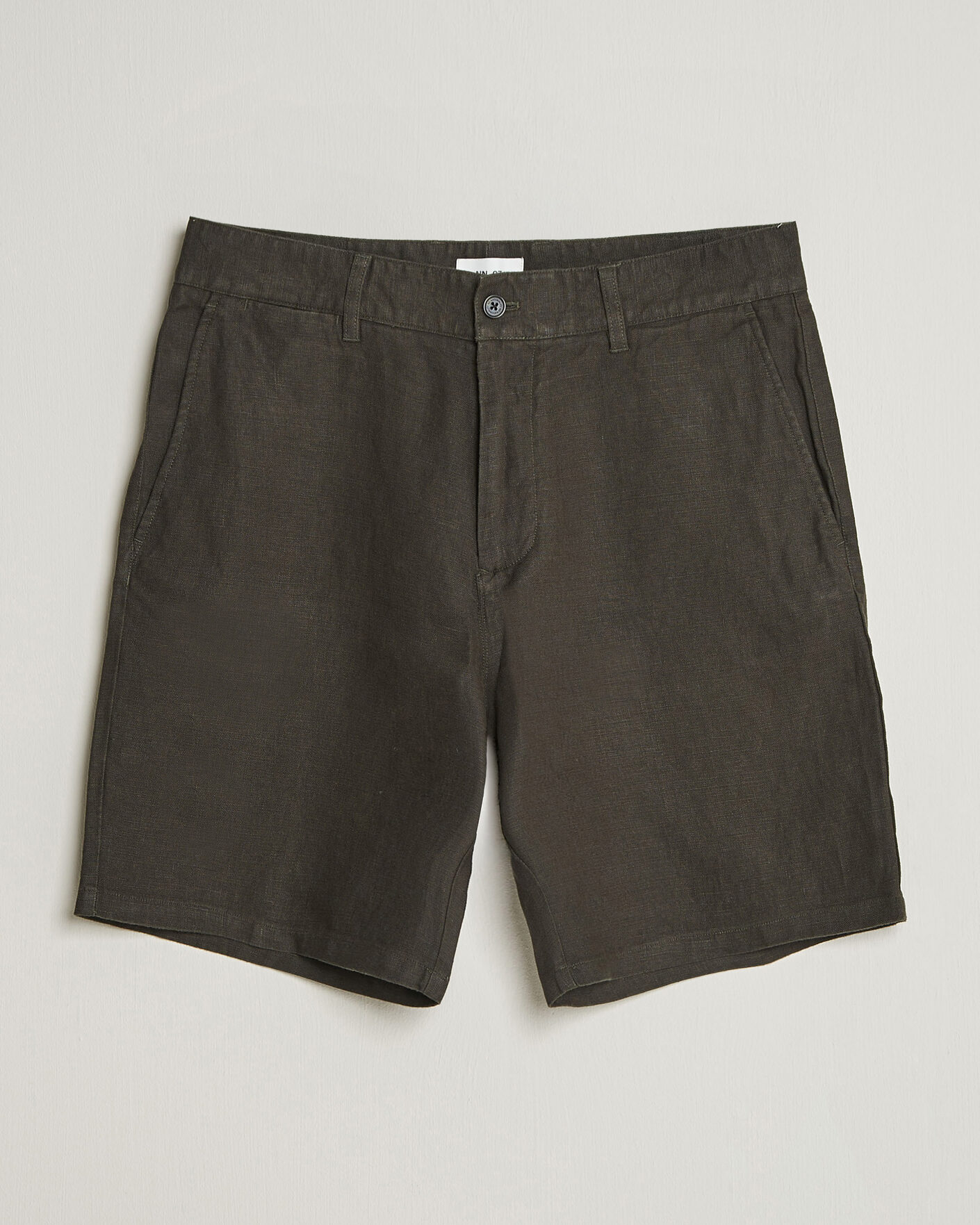 Men | Shorts | NN07 | Aden Linen Shorts Dark Army