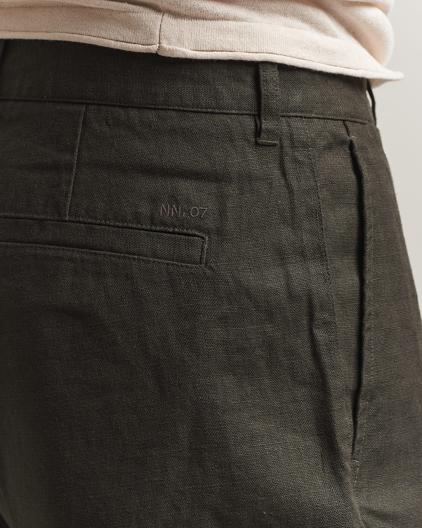 Men | Shorts | NN07 | Aden Linen Shorts Dark Army