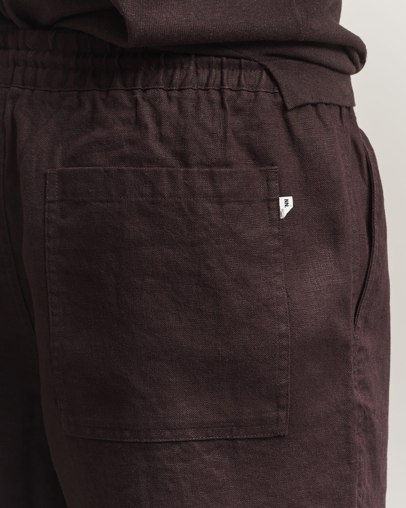 Men | Shorts | NN07 | Gregor Linen Drawstring Shorts Dusky Port
