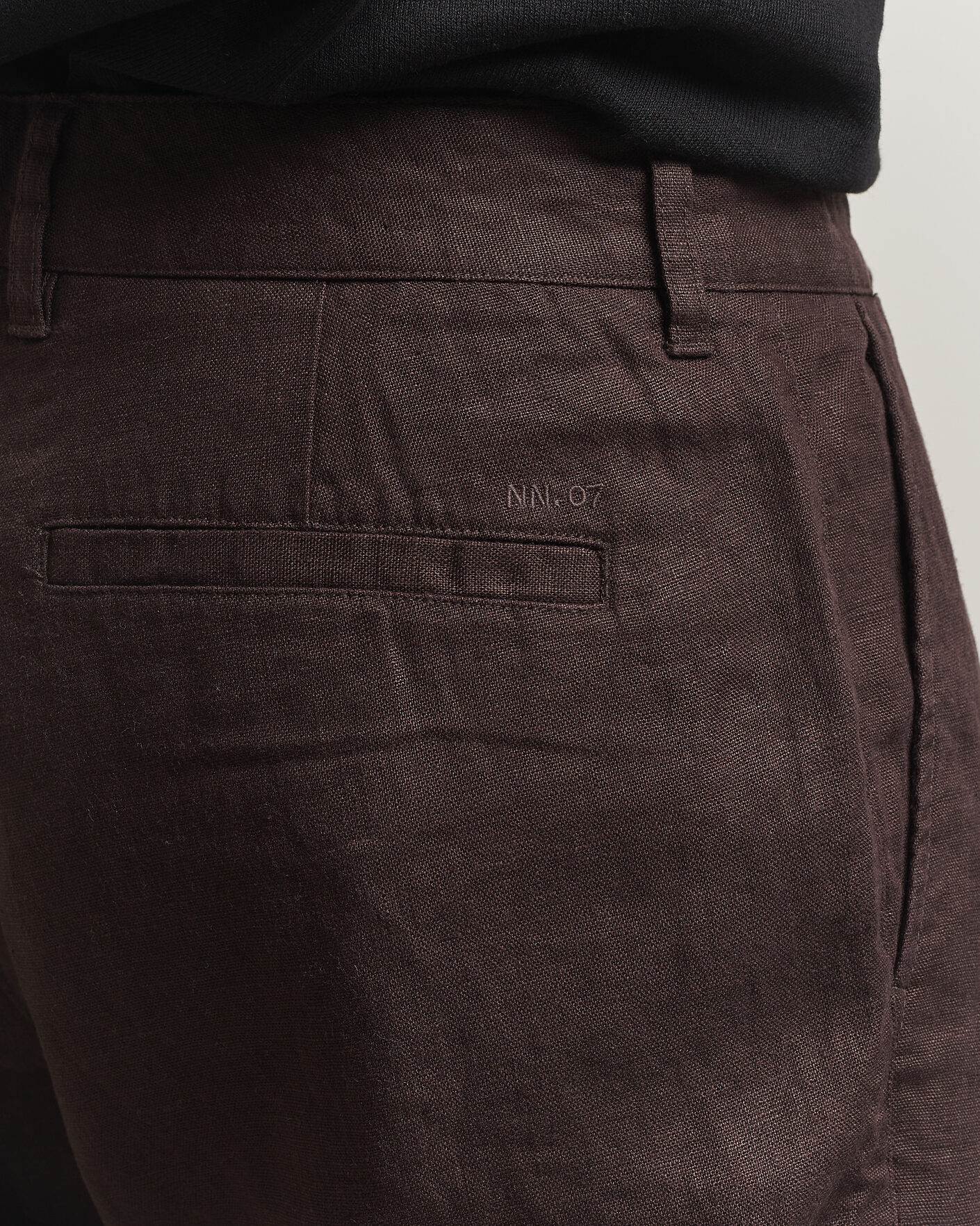 Men | Trousers | NN07 | Aden Regular Fit Linen Trousers Dusky Port