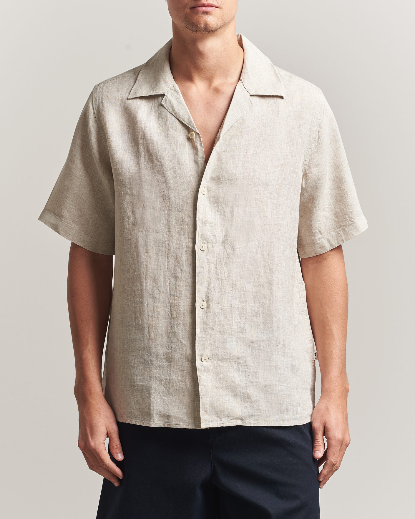 Men | Shirts | NN07 | Julio Linen Resort Shirt Oat