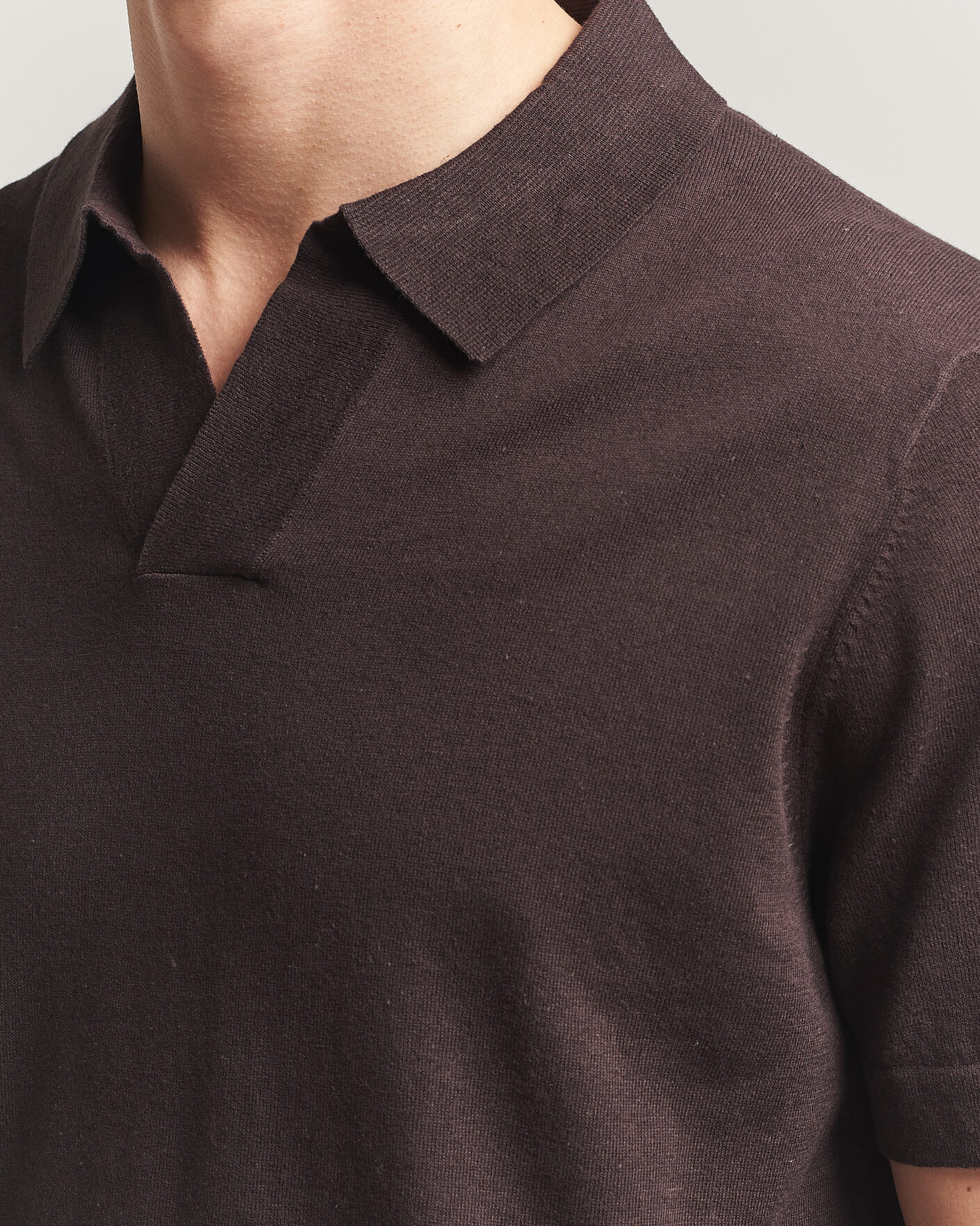 Men | Polo Shirts | NN07 | Ryan Cotton/Linen Polo Dusky Port