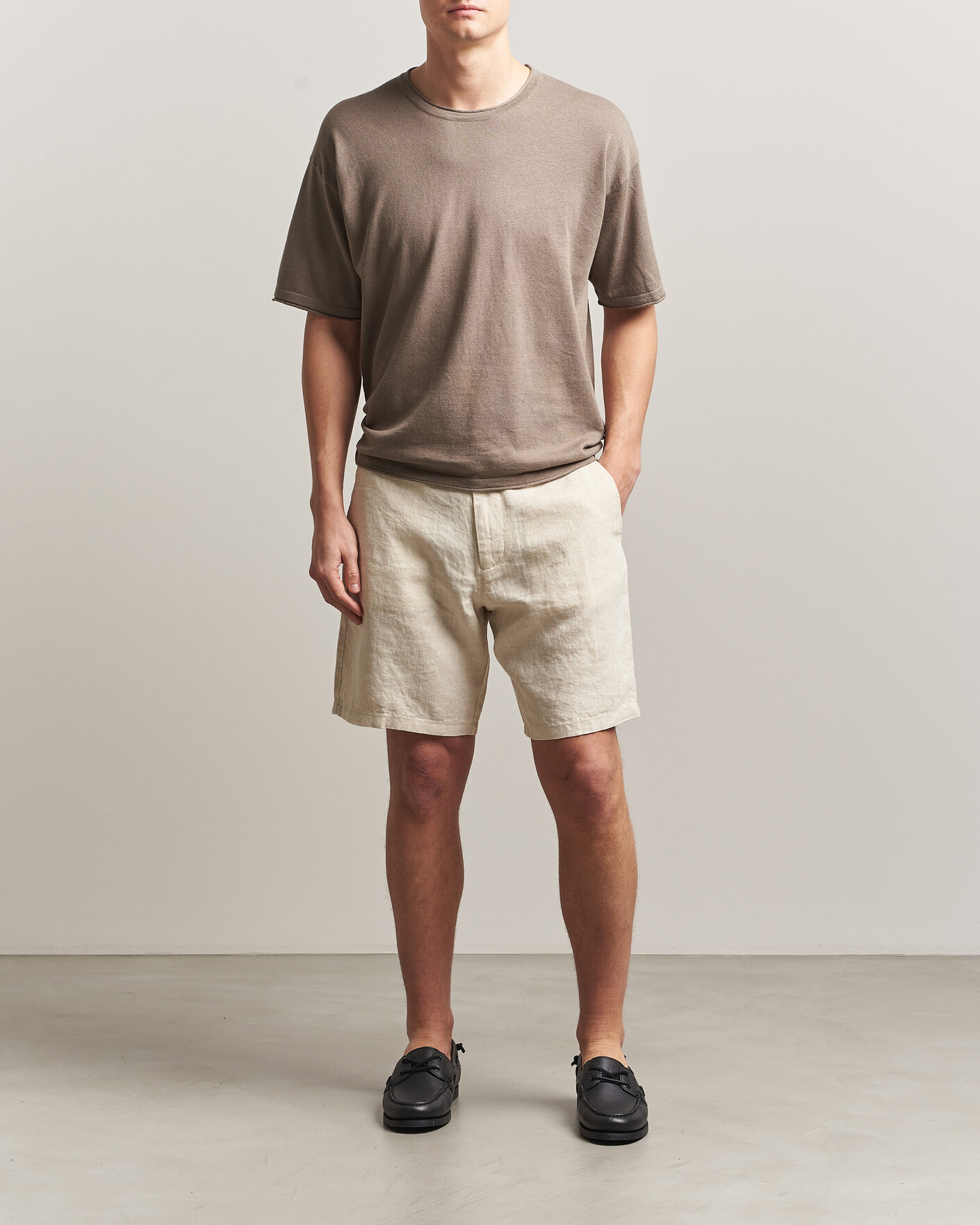 Men | T-Shirts | NN07 | Ryan Cotton/Linen T-Shirt Clay Mirage