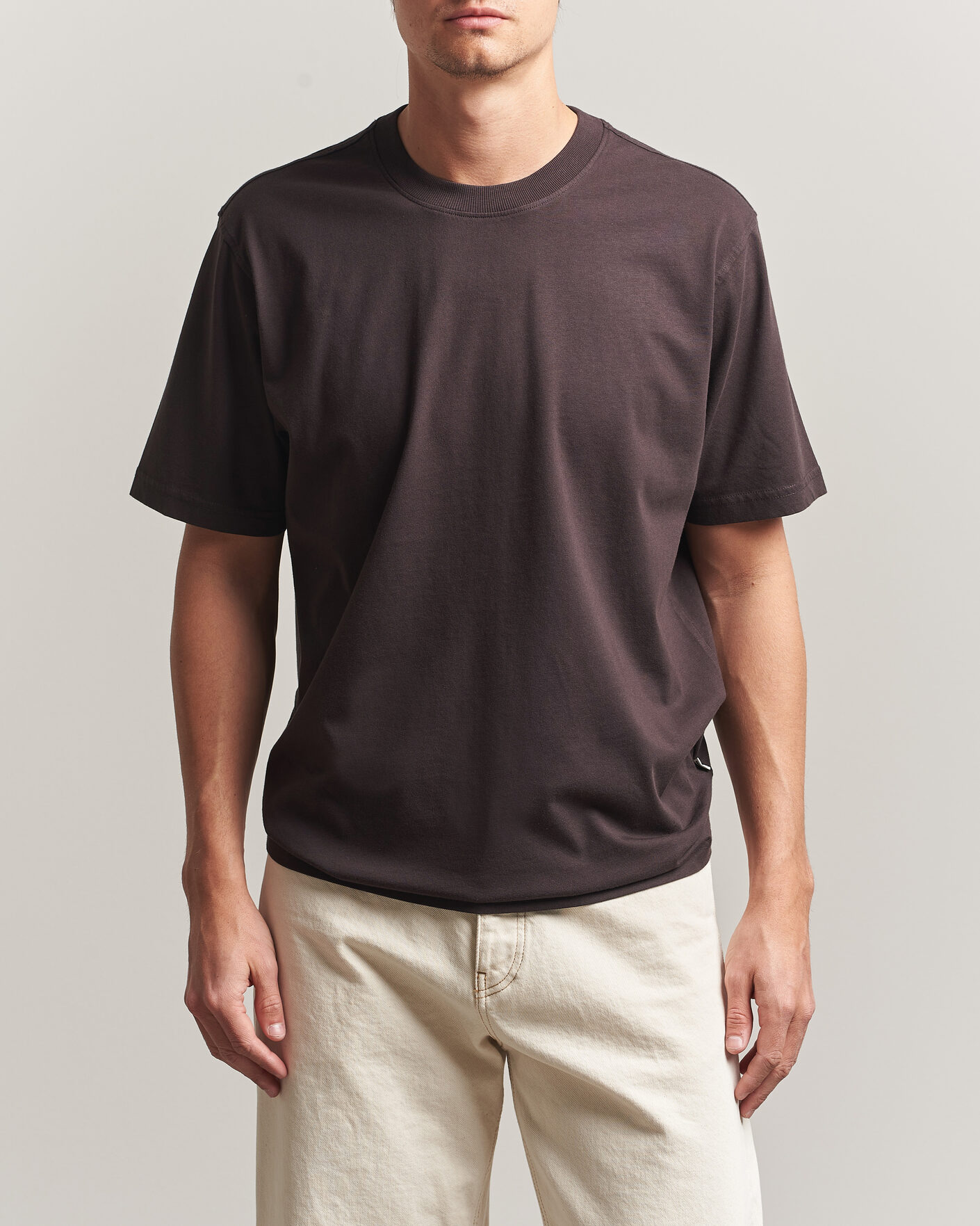 Men | T-Shirts | NN07 | Adam Crew Neck T-Shirt Dusky Port
