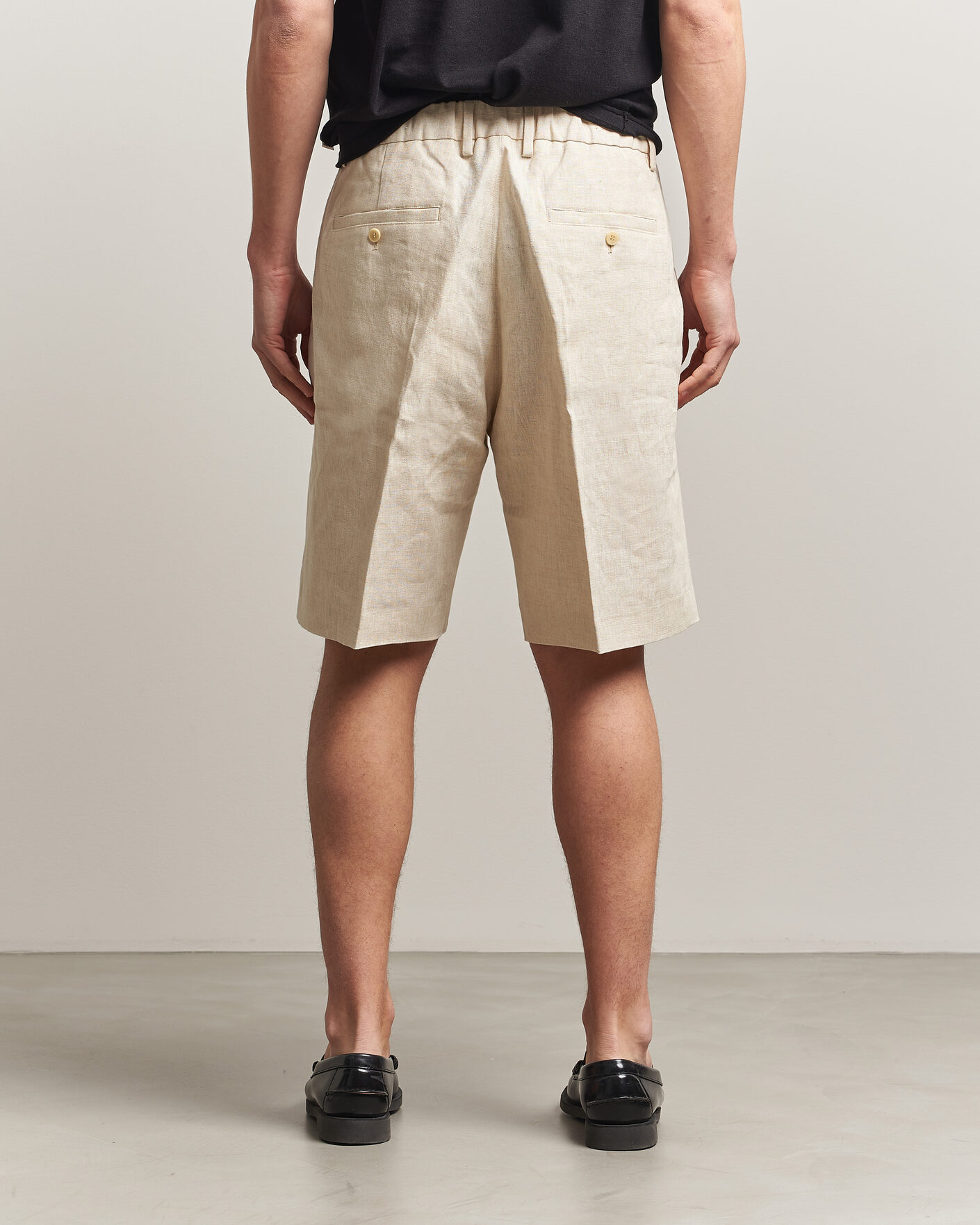 Men | Shorts | NN07 | Kay Relaxed Fit Linen Drawstring Shorts Oat