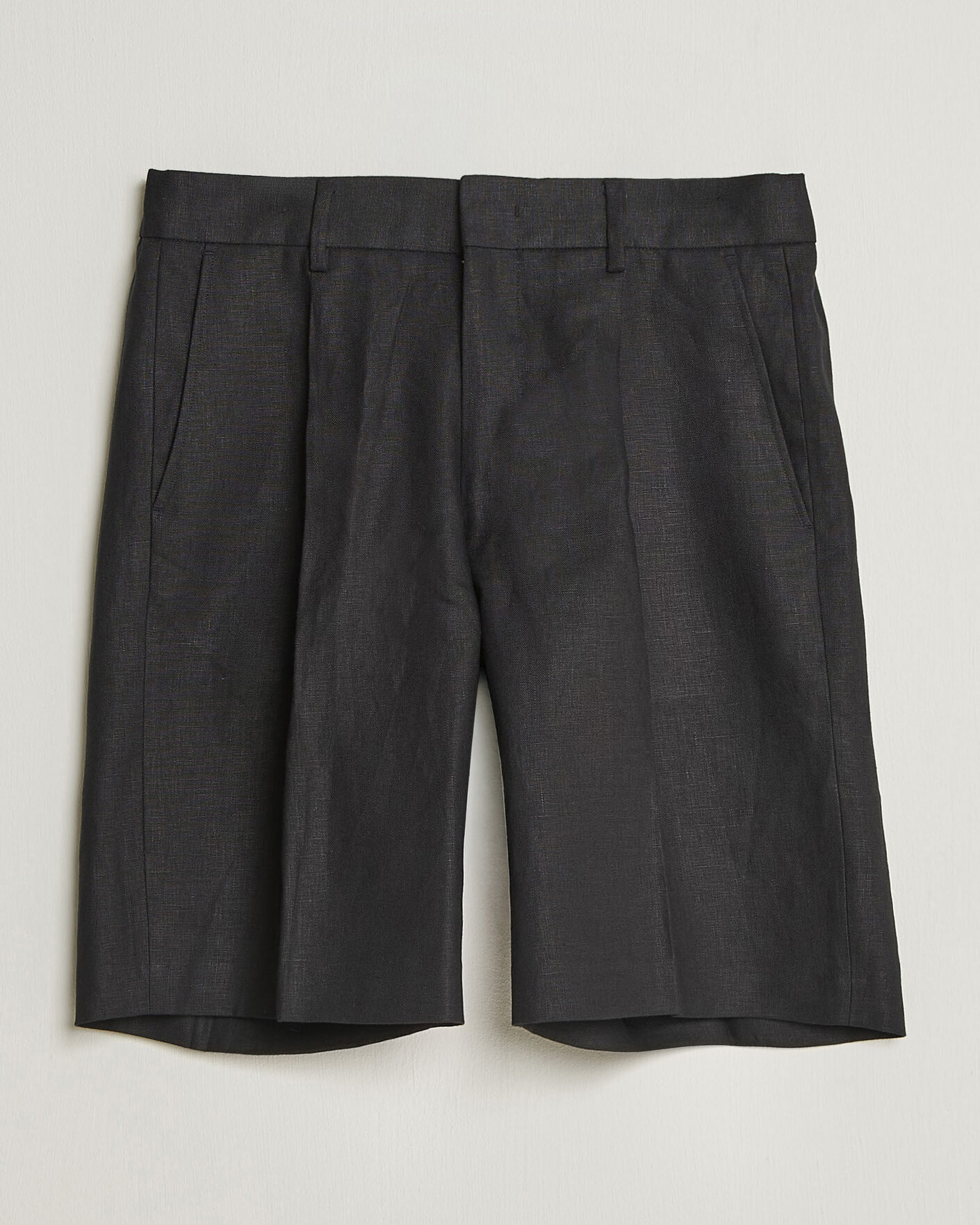 Men | Shorts | NN07 | Kay Relaxed Fit Linen Drawstring Shorts Black