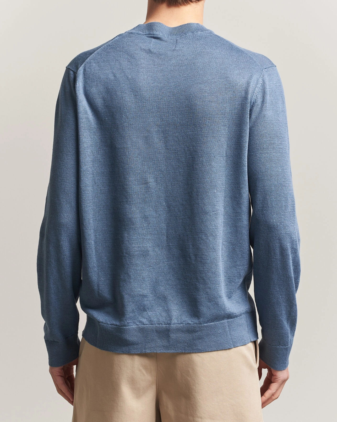 Men | Sweaters & Knitwear | NN07 | Ted Linen Knitted Sweater Stone Blue