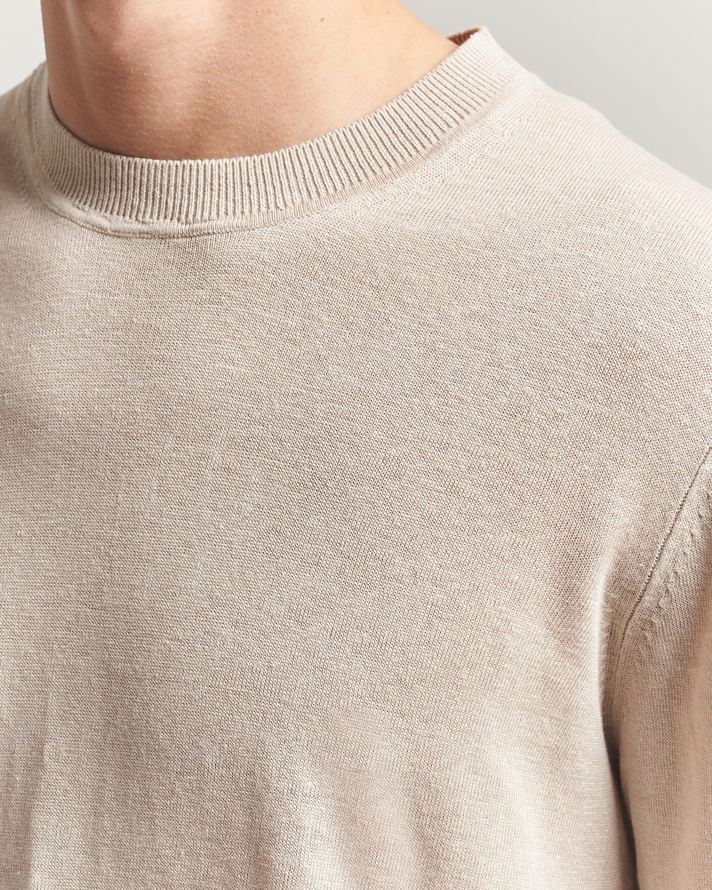 Men | Sweaters & Knitwear | NN07 | Ted Linen Knitted Sweater Oat