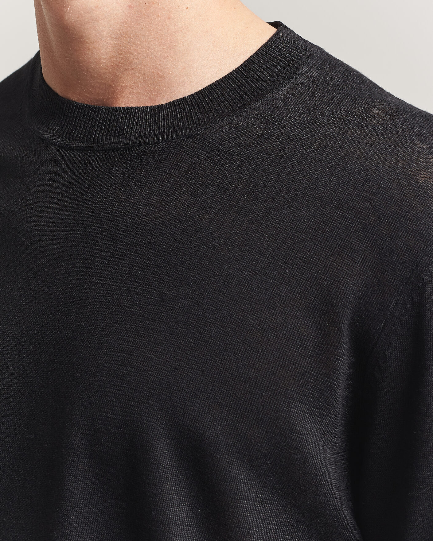 Men | Sweaters & Knitwear | NN07 | Ted Linen Knitted Sweater Black