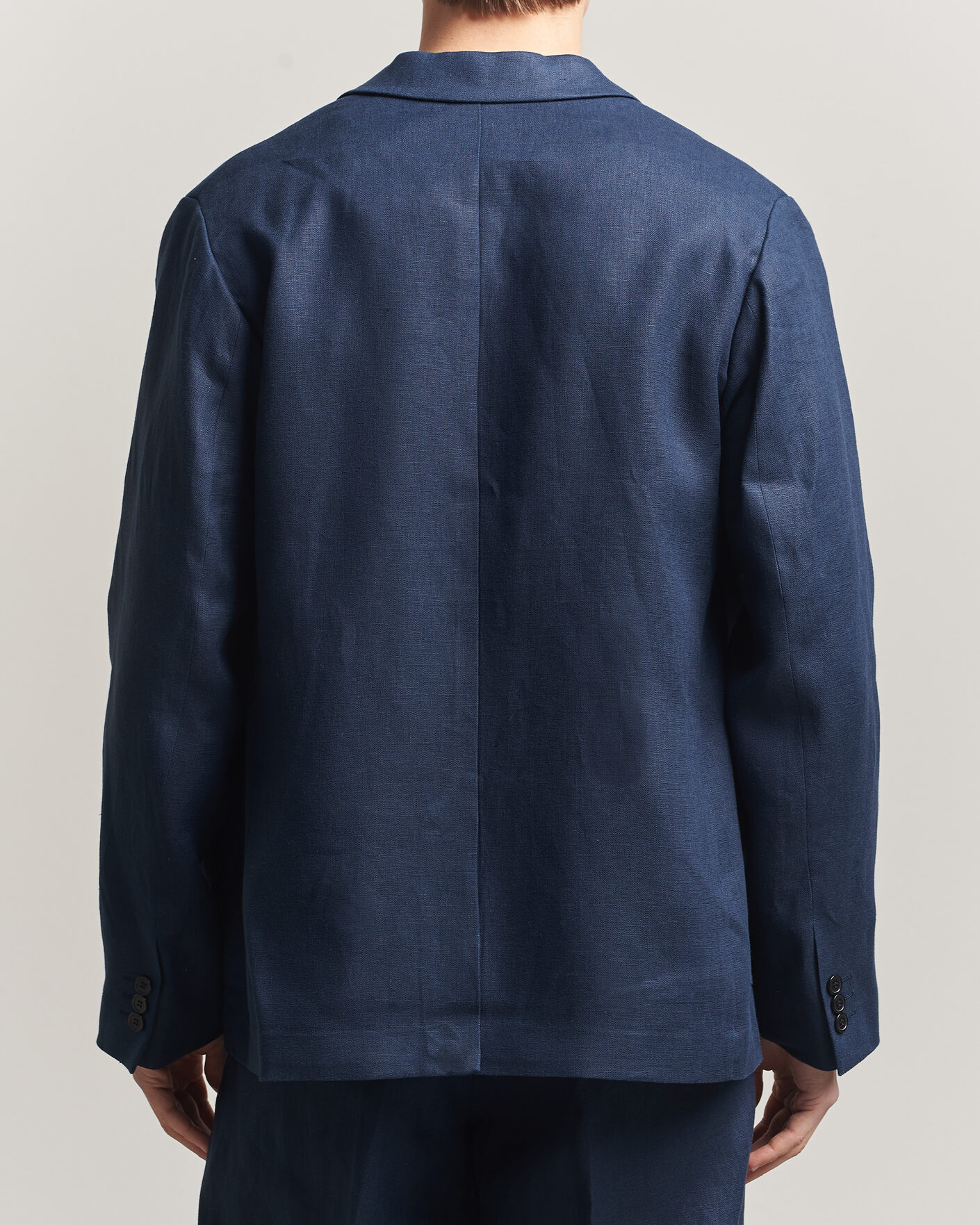 NN07 Jordin Linen Double Breasted Blazer Navy Blue at CareOfCarl.com