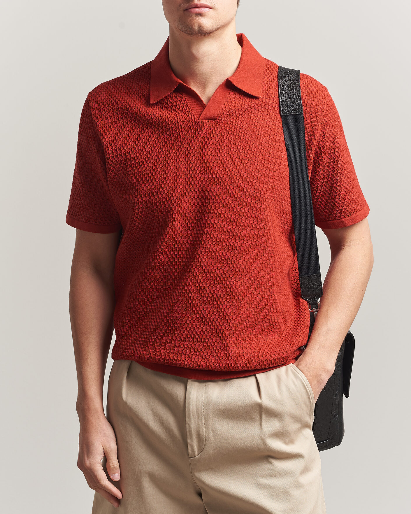 NN07 Paul Knitted Polo Sienna Heat at CareOfCarl.com