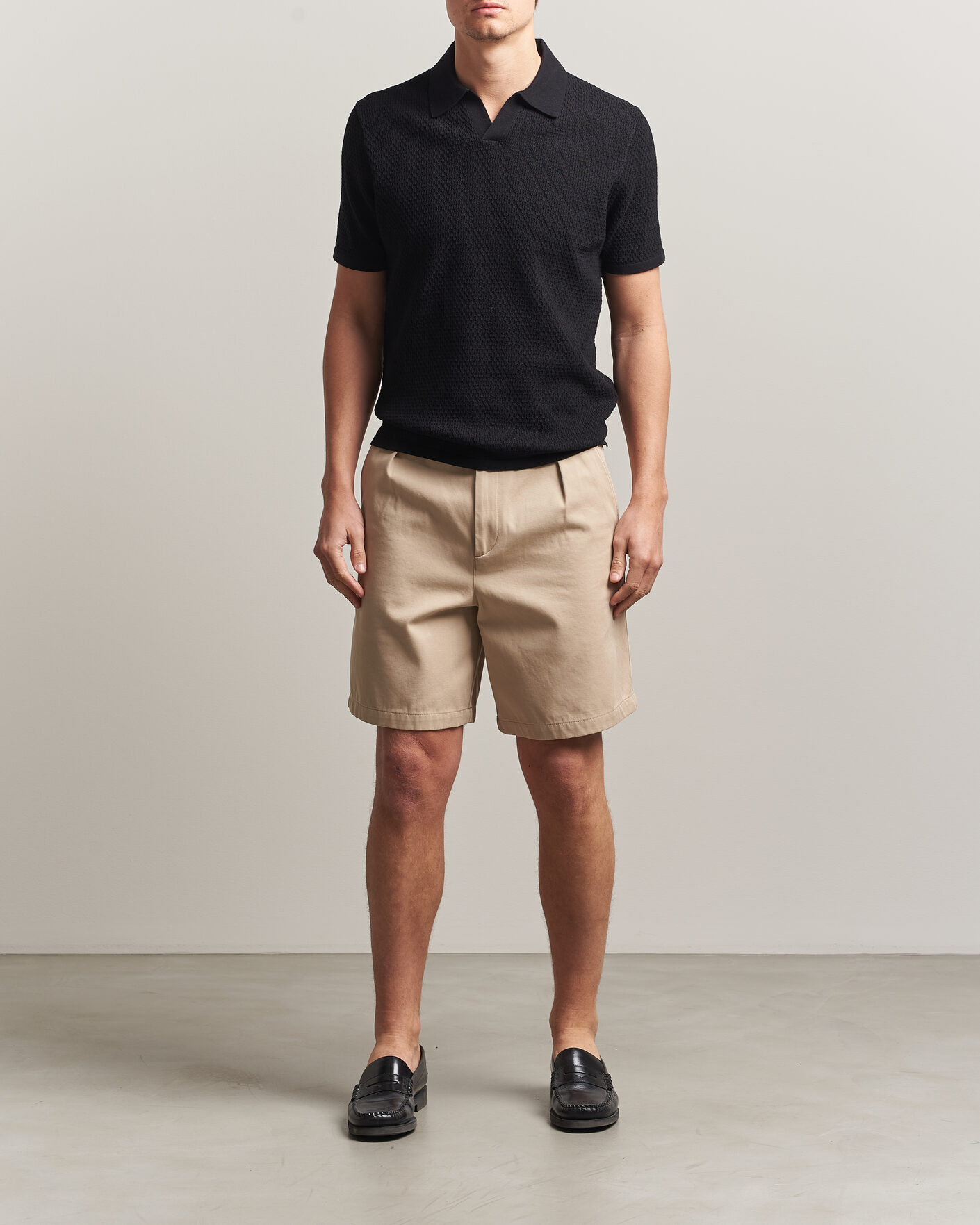 Men | Polo Shirts | NN07 | Paul Knitted Polo Black
