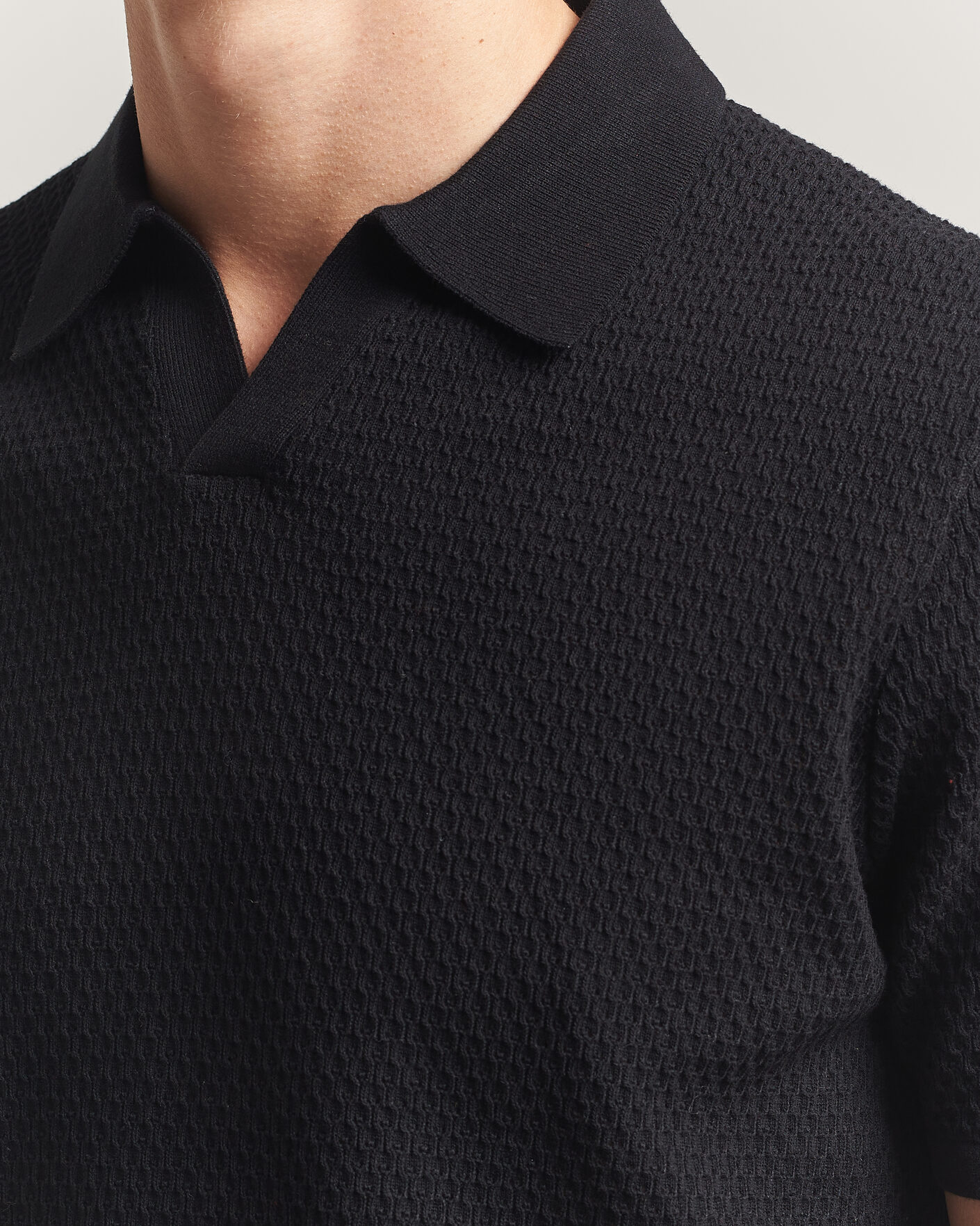Men | Polo Shirts | NN07 | Paul Knitted Polo Black