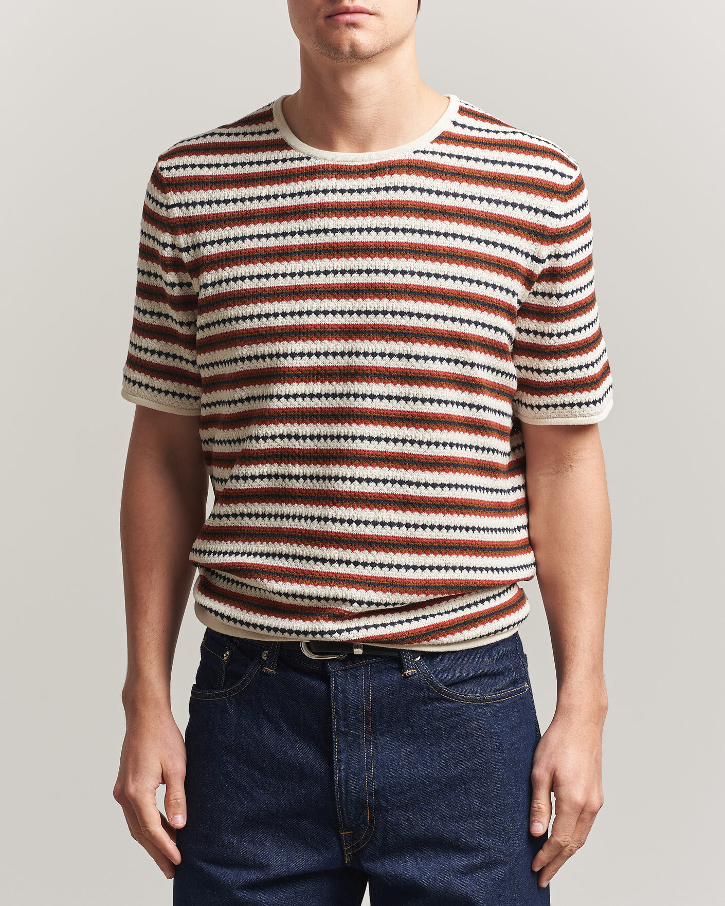 Men | T-Shirts | NN07 | Bari Knitted Striped T-Shirt Multi