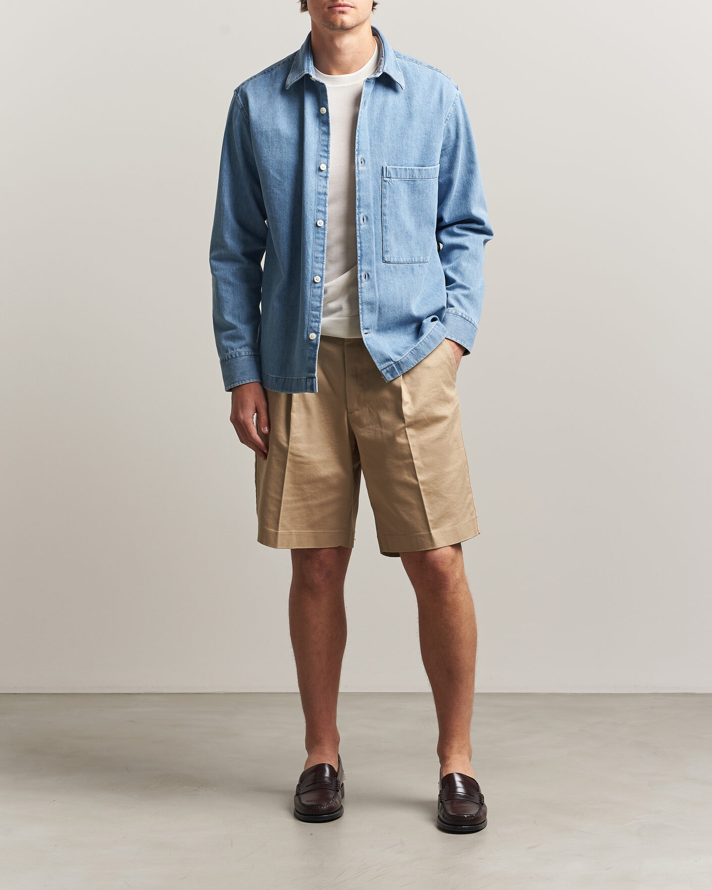 Men | Shorts | NN07 | Kay Relaxed Fit Cotton Drawstring Shorts Desert Khaki