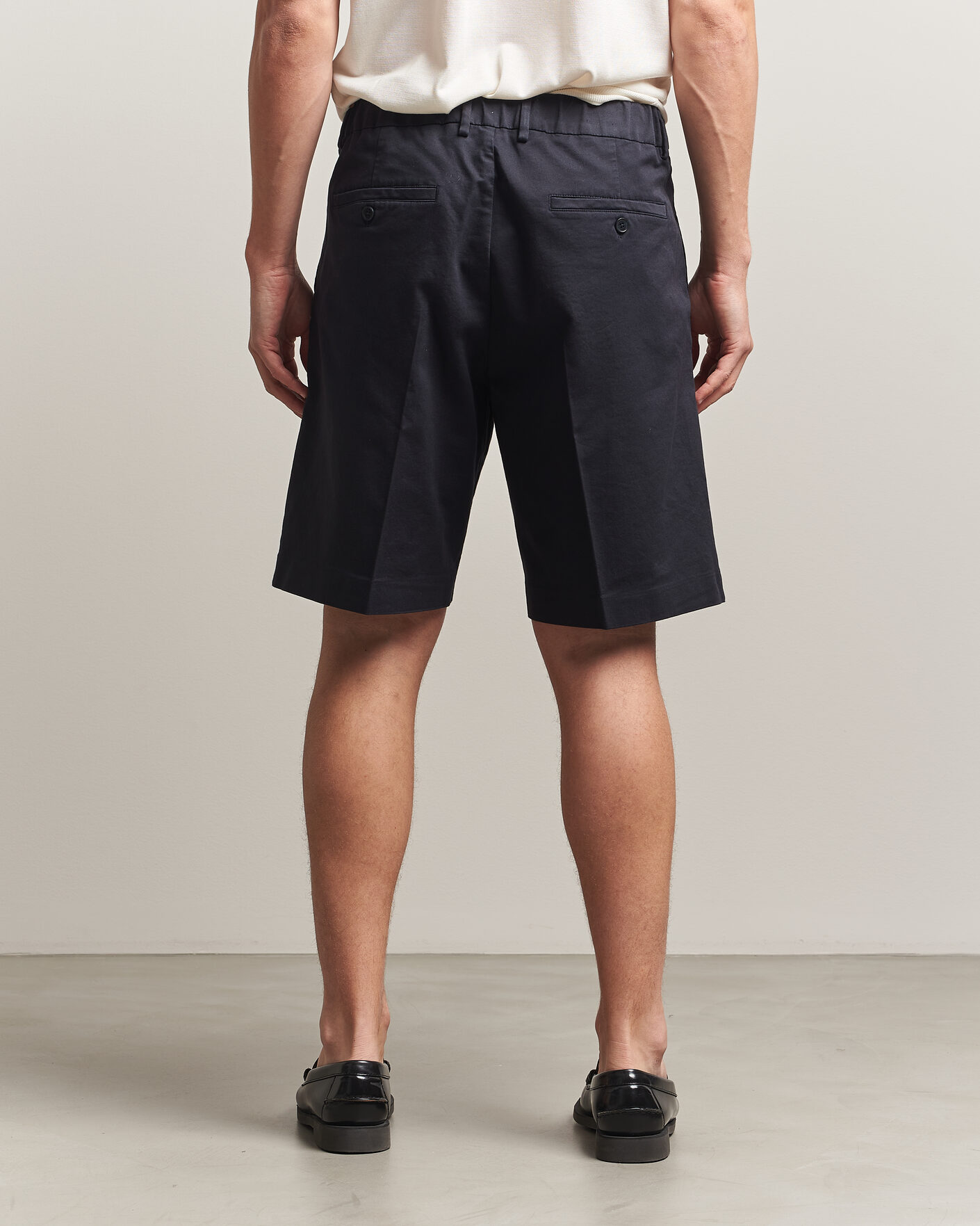 Men | Shorts | NN07 | Kay Relaxed Fit Cotton Drawstring Shorts Navy Blue