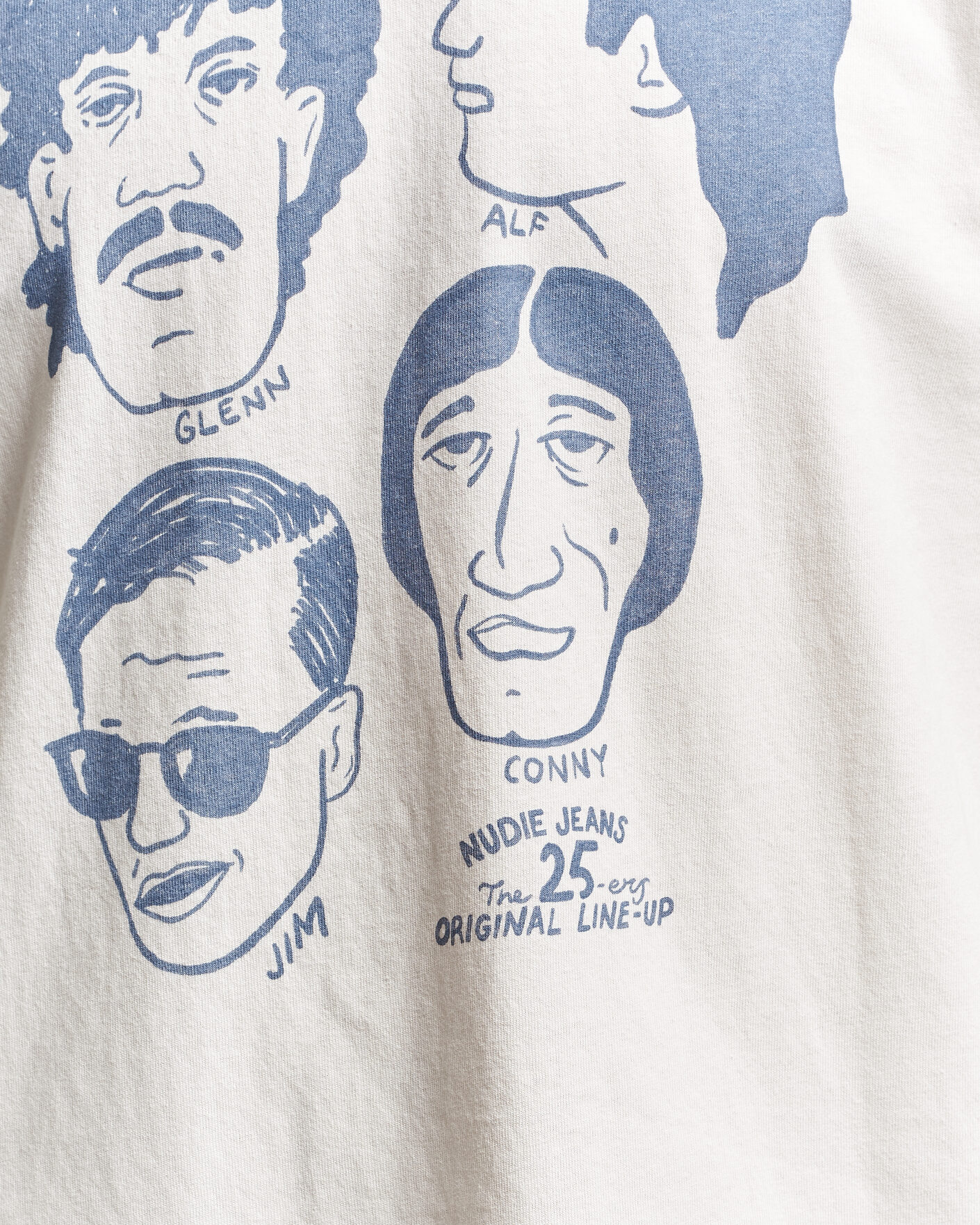 Men | T-Shirts | Nudie Jeans | Roy Fab Four T-Shirt Chalk White