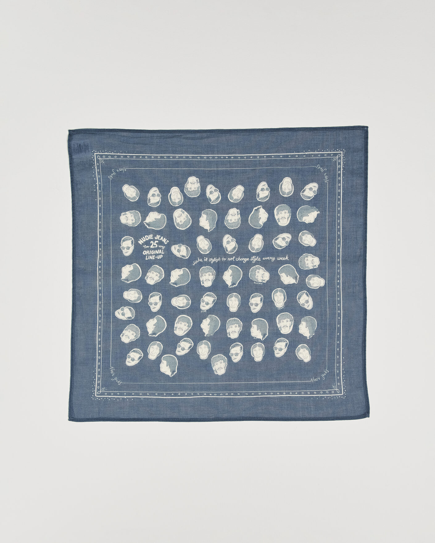 Men | Dress Scarves | Nudie Jeans | Ingrid OG Line-Up Bandana Blue