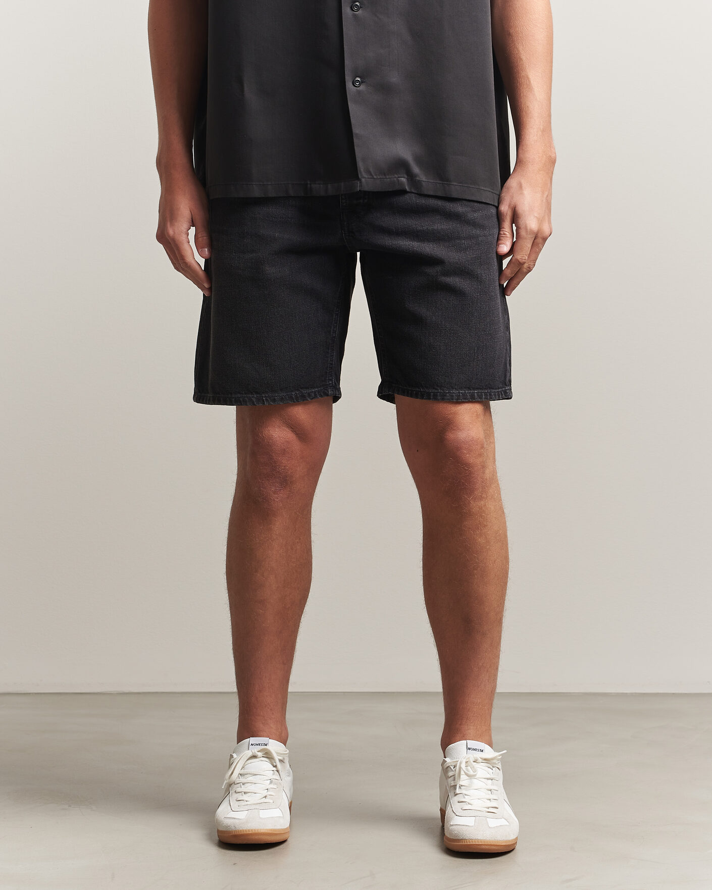 Men | Shorts | Nudie Jeans | Seth Denim Shorts Dune Black